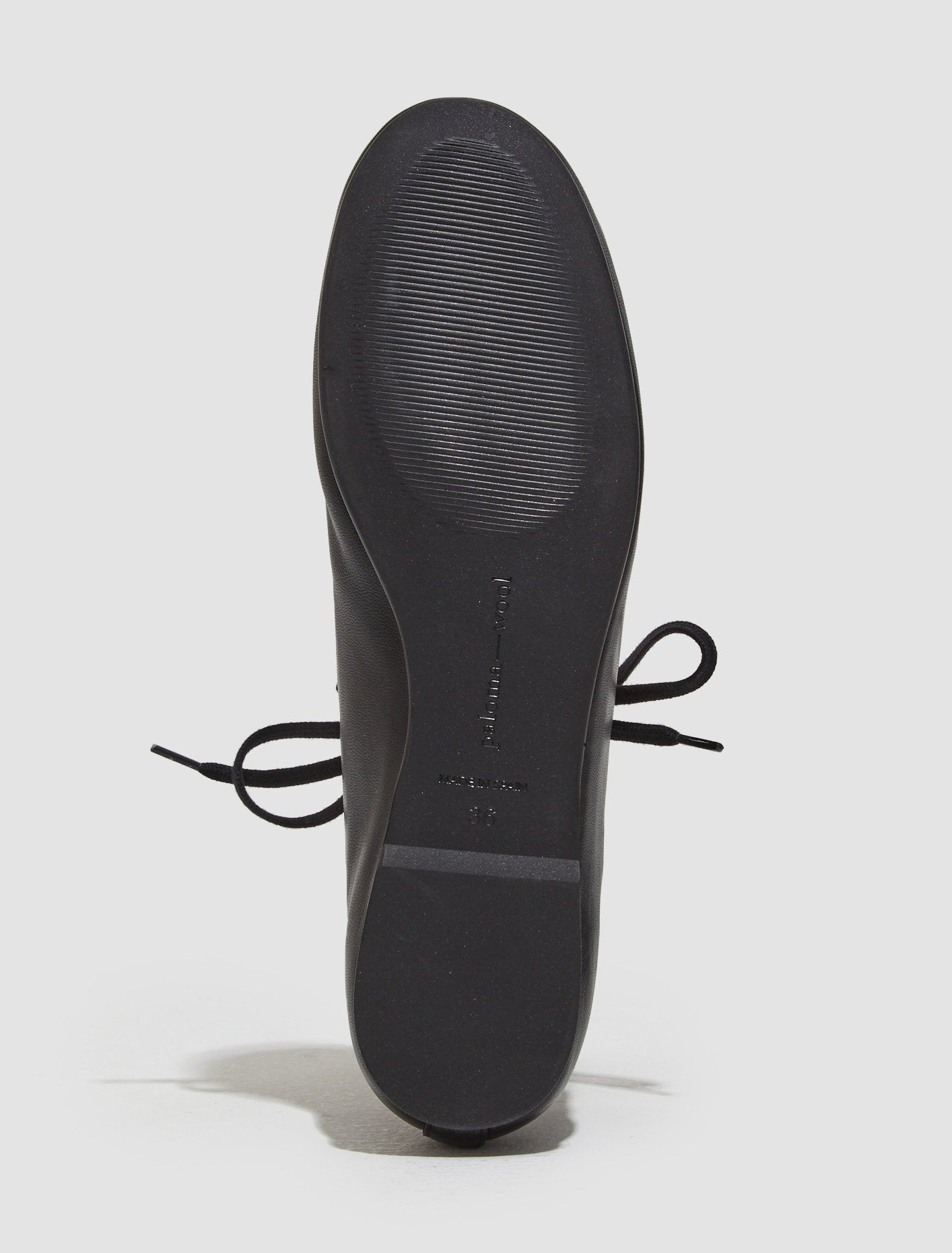 Pina Lace-up Ballerina in Black