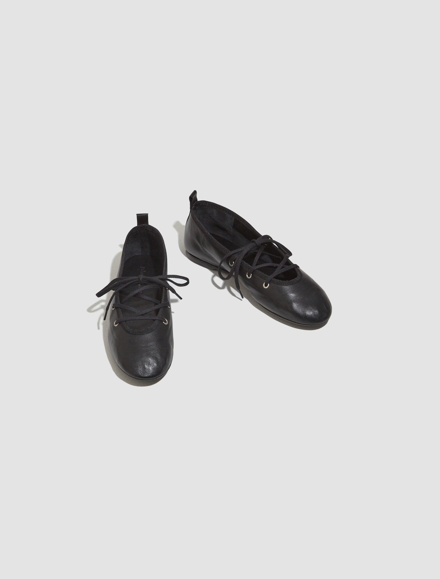 Pina Lace-up Ballerina in Black