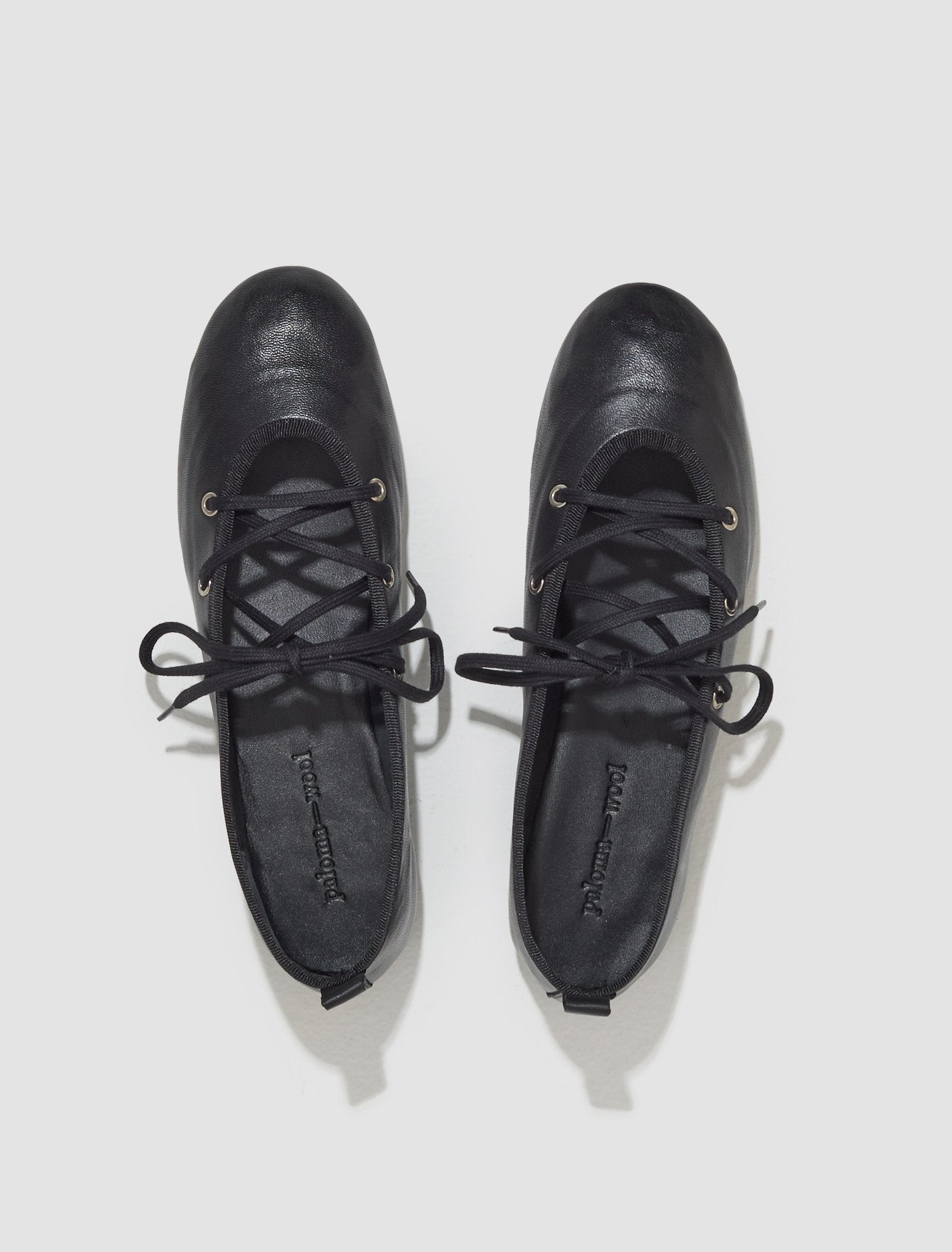 Pina Lace-up Ballerina in Black