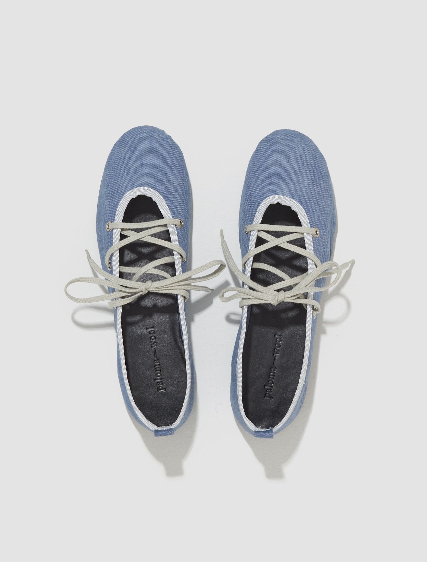 Pina Lace-Up Ballerina in Blue