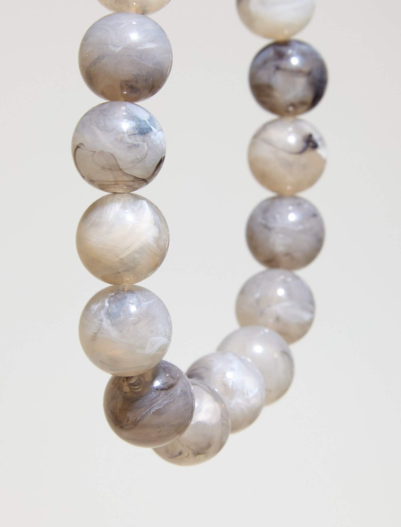 Corbetti Beaded Necklace in Grey