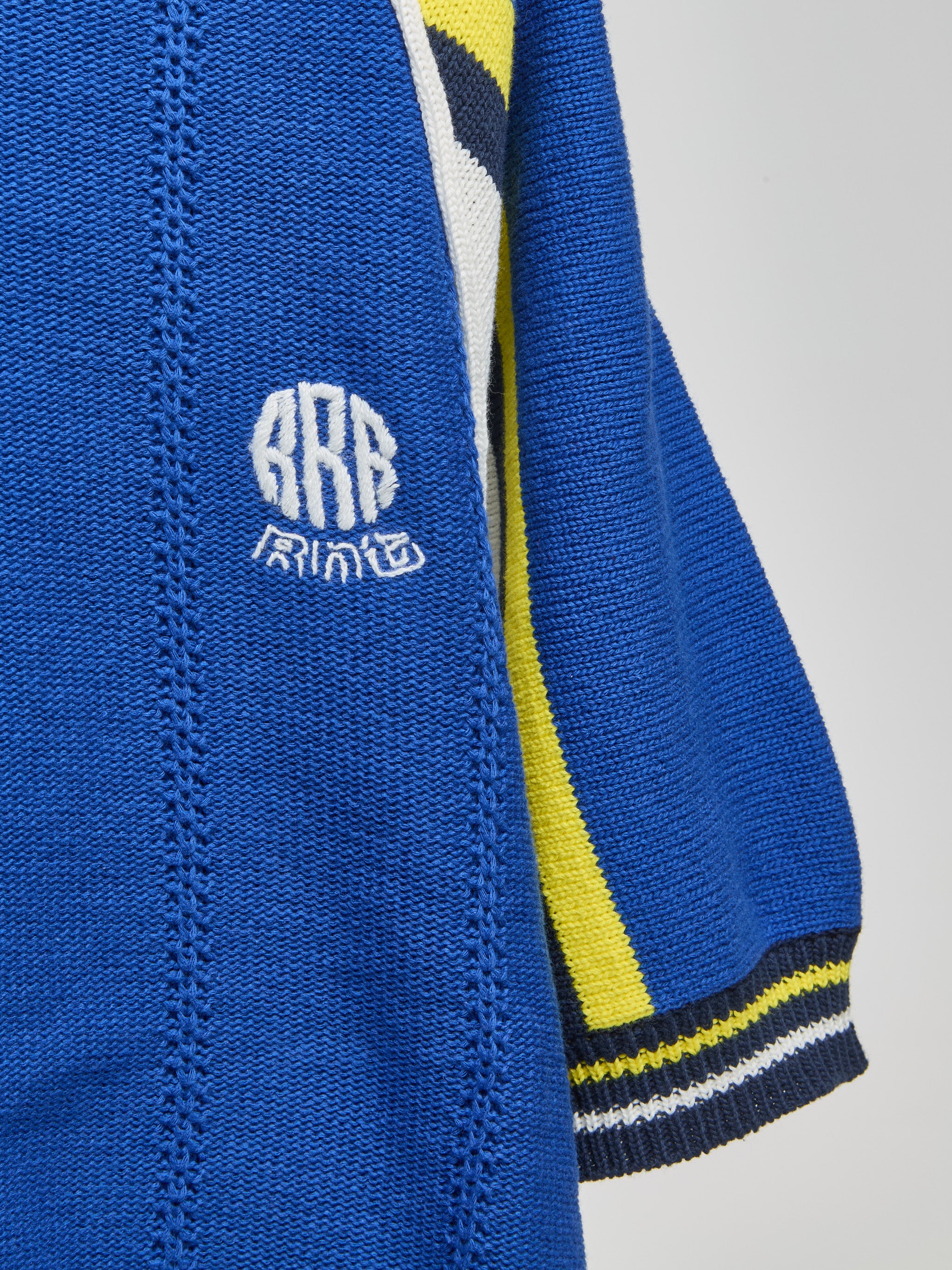 Knitting Soccer Jersey in Blue