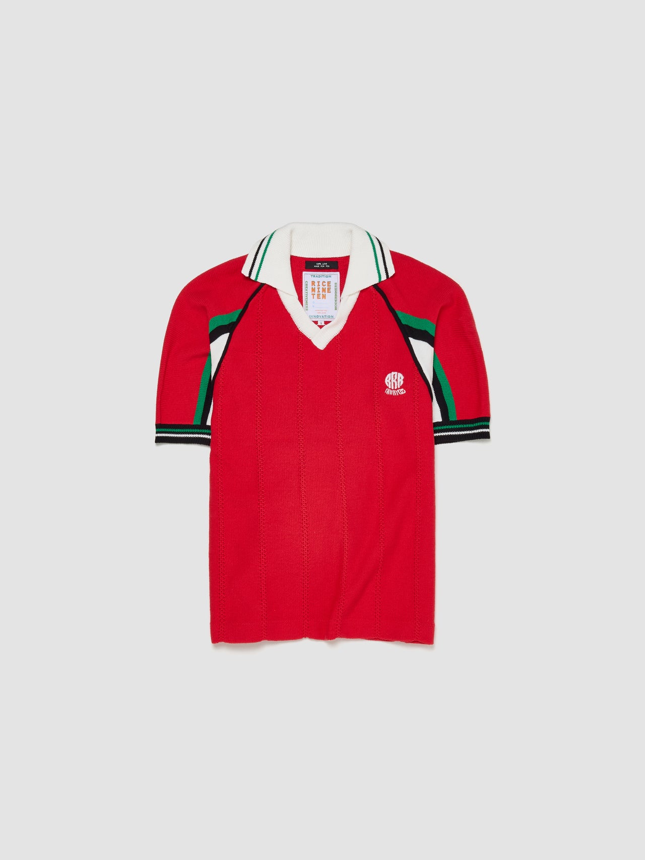 Knitting Soccer Jersey in Red