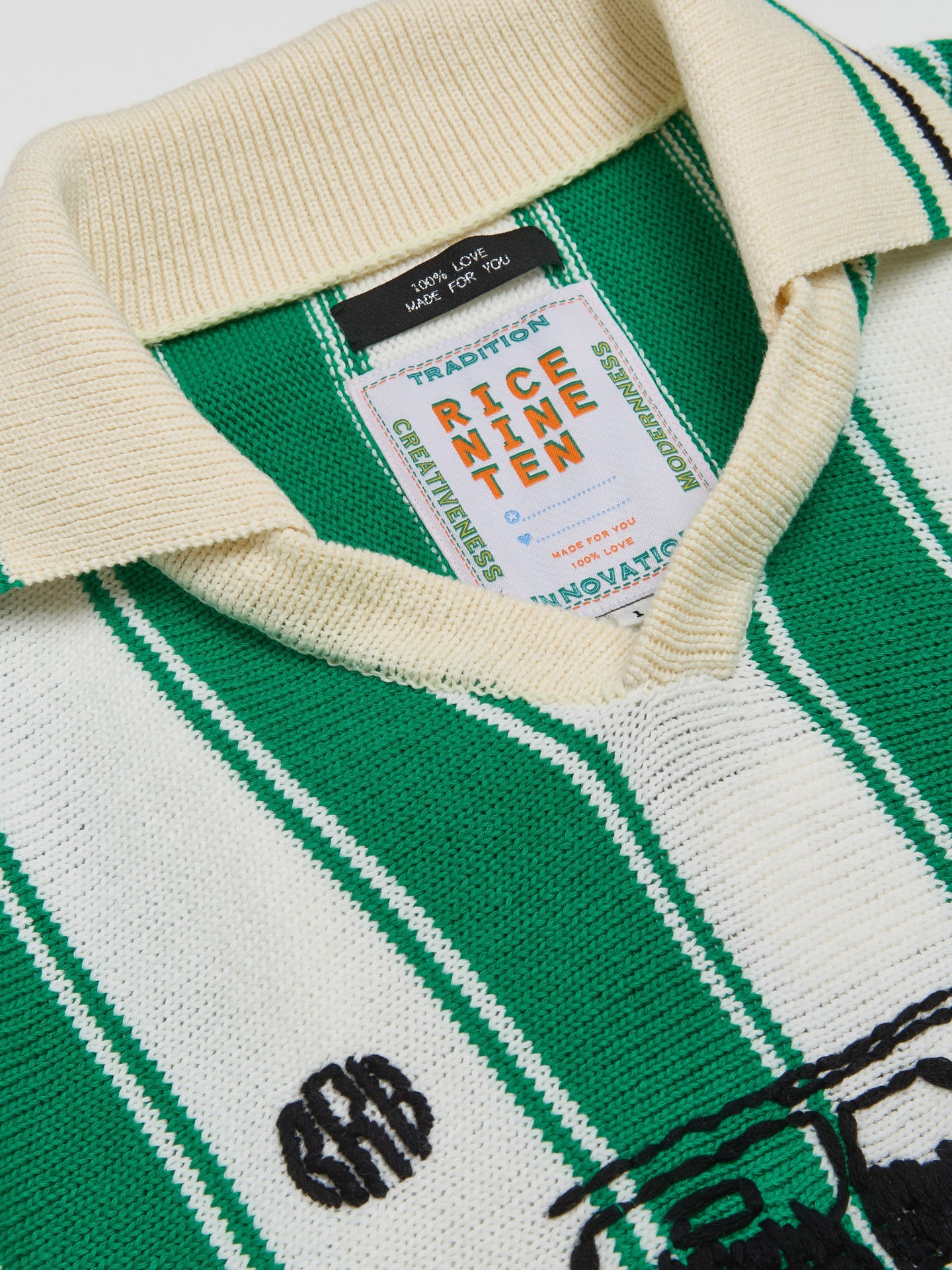 Knitting Long Sleeve Soccer Jersey in Green