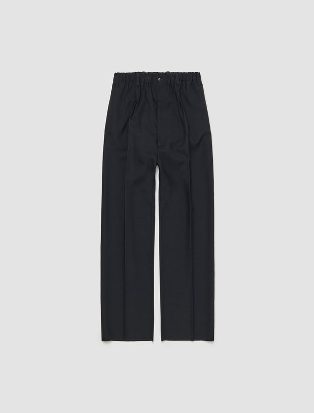 Worker Low Crotch Trousers in Black