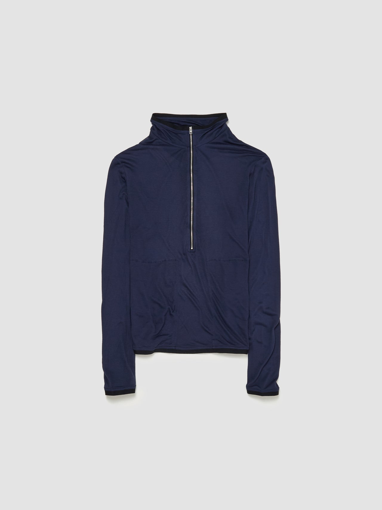 Sidur Long Sleeve Half-Zip Top in Navy