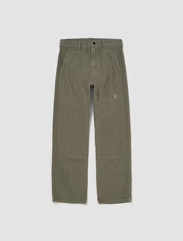 Canvas Trousers in Olive