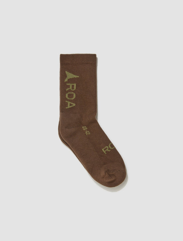 Logo Socks in Brown