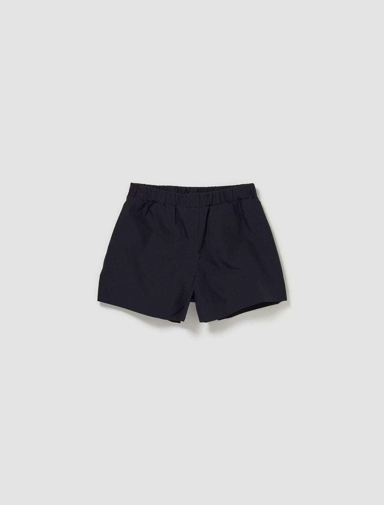 Cotton Shorts in Black Waxed