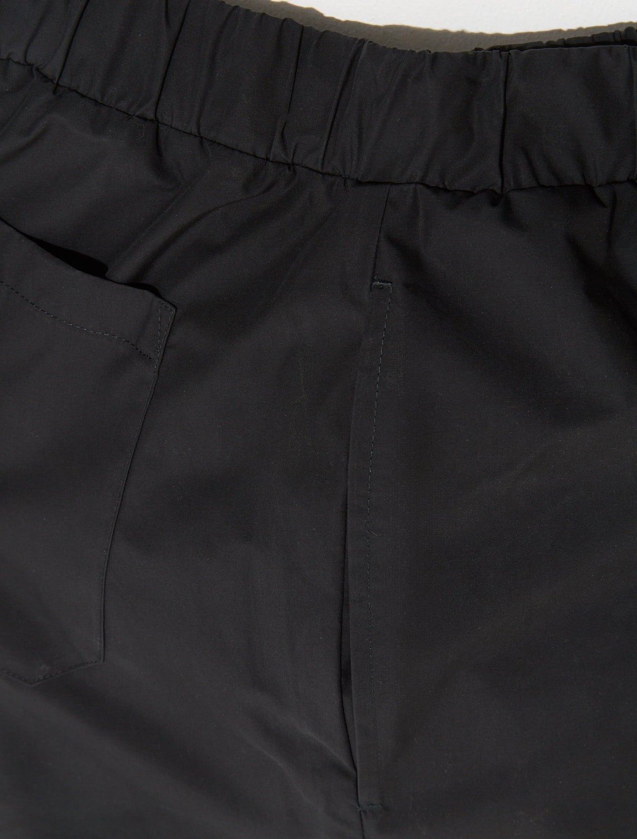 Cotton Shorts in Black Waxed