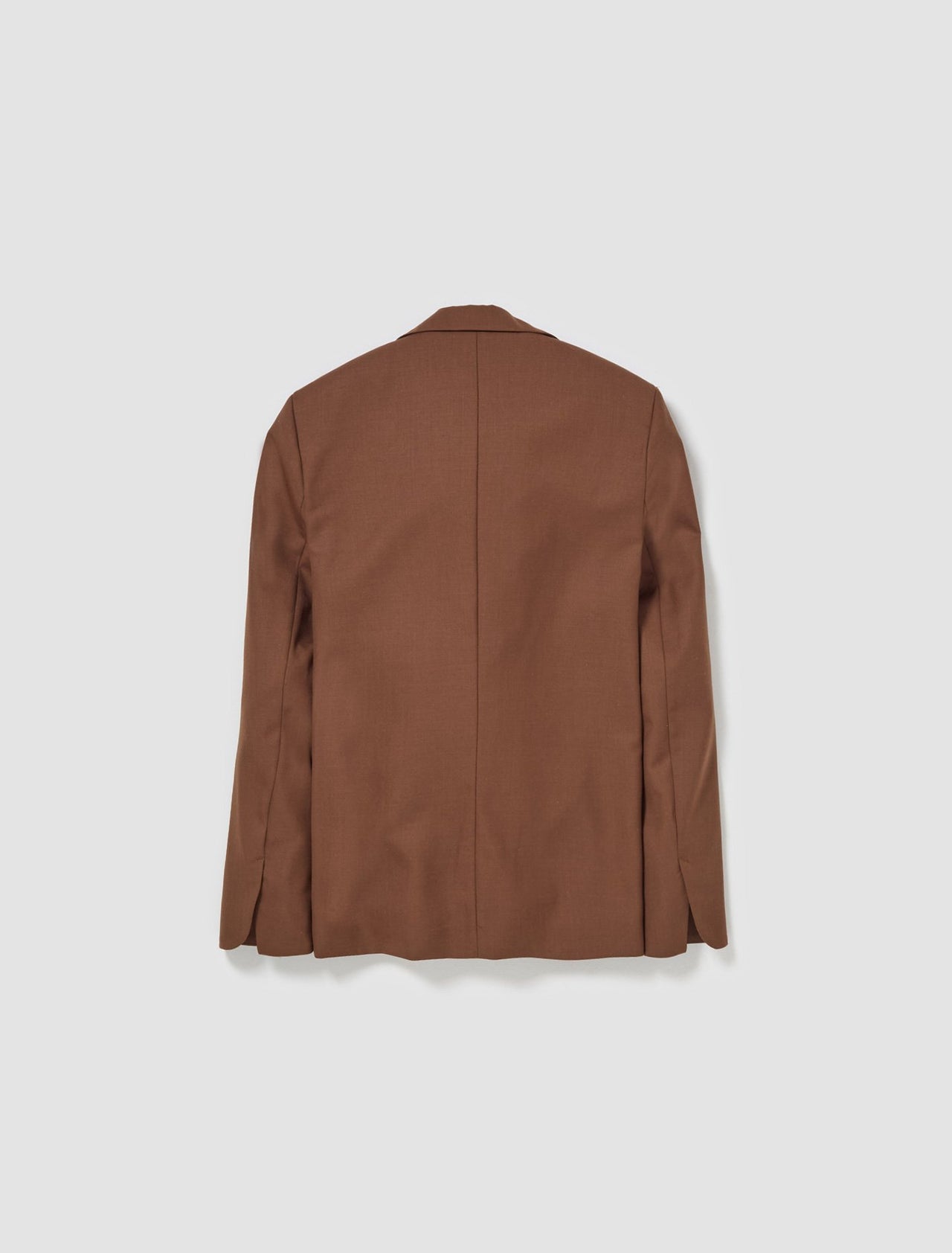 Power Blazer in Mid Brown Wool