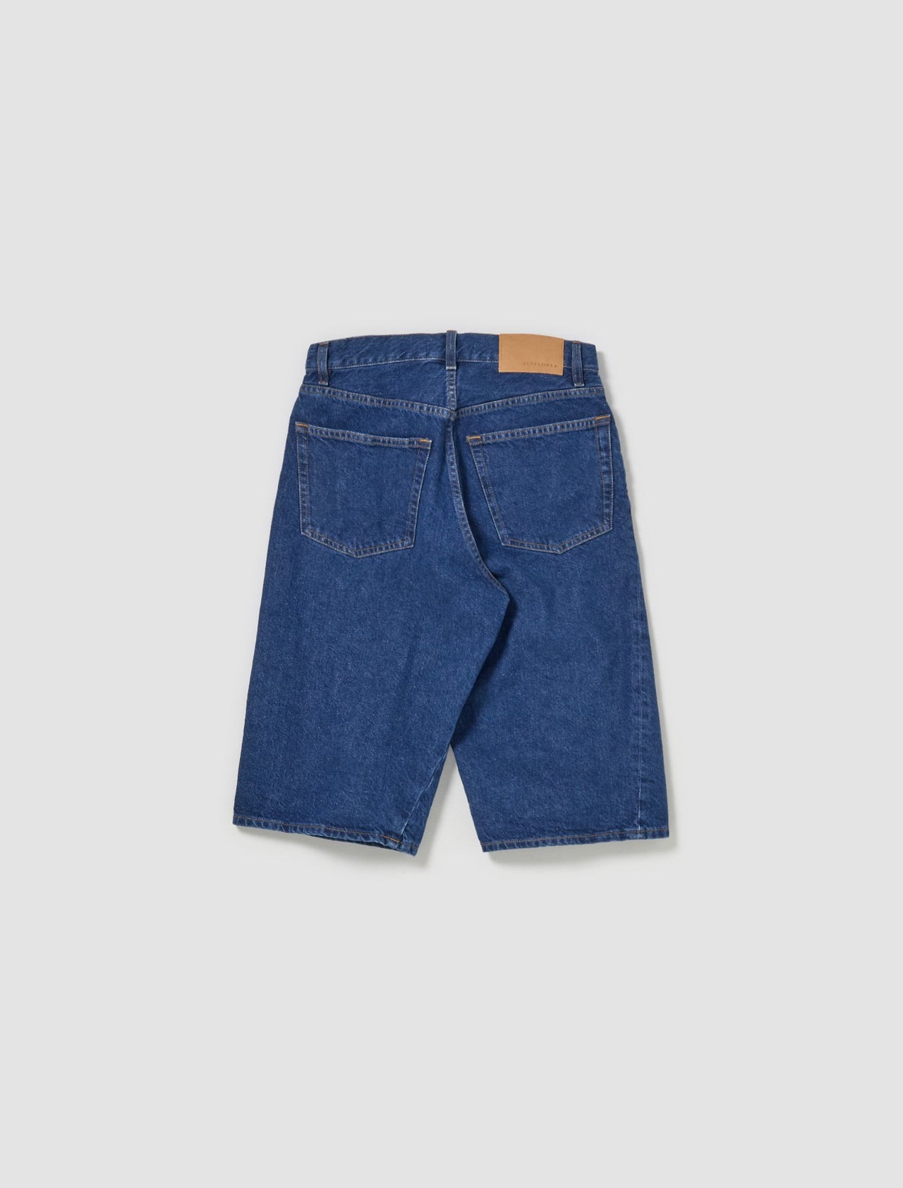 Wide Twist Shorts in Rinse Blue