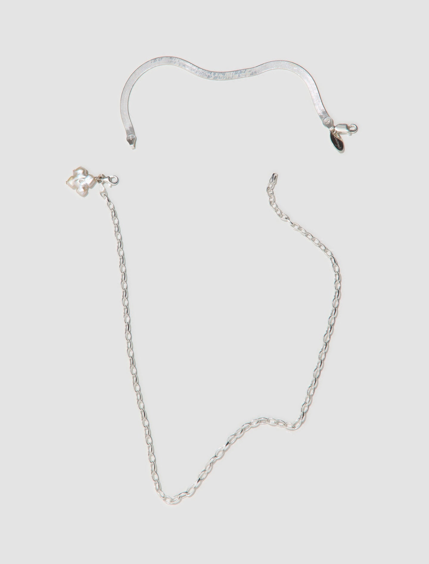 High On Hope Alta Pearl Cross Necklace in Silver