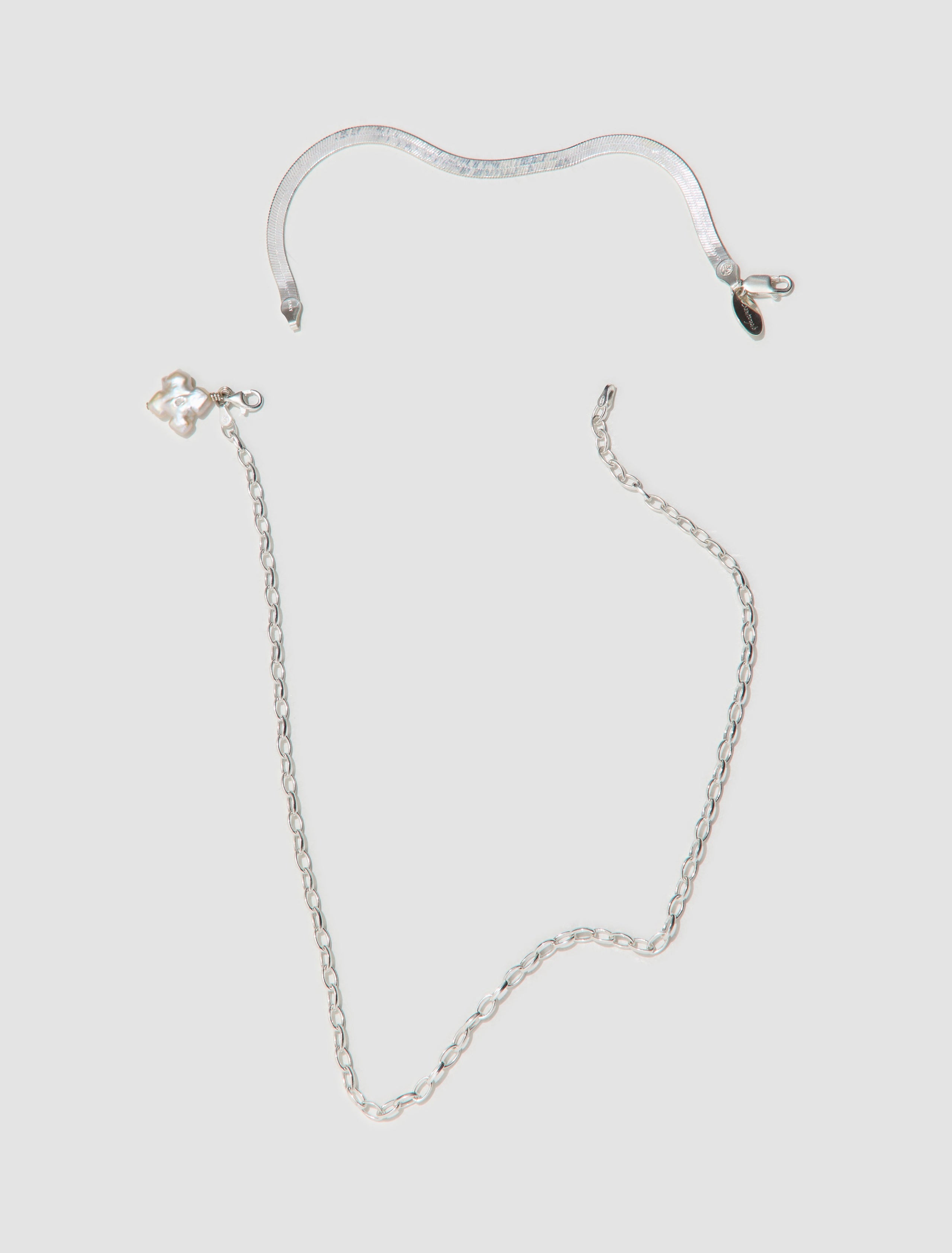 High On Hope Alta Pearl Cross Necklace in Silver