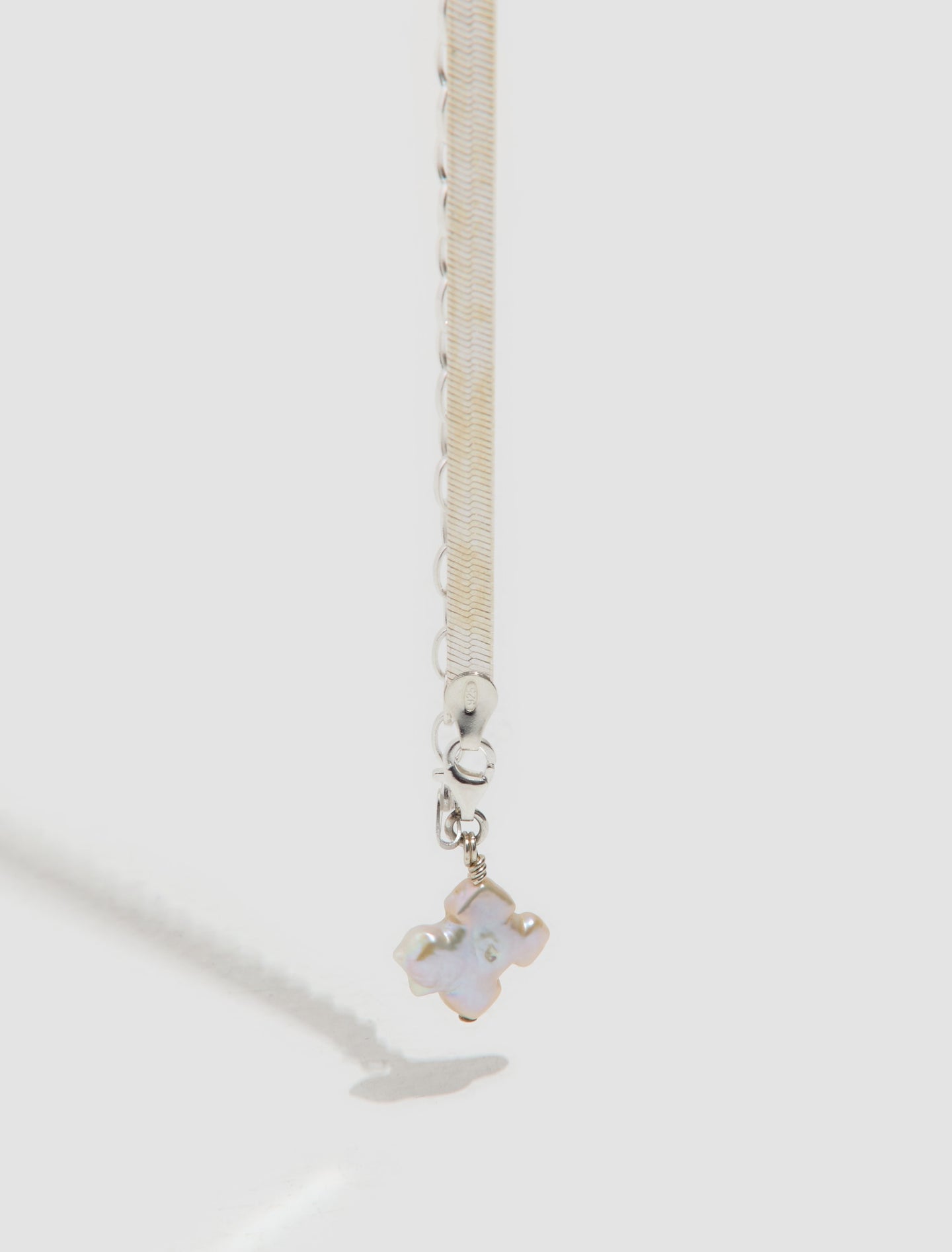 High On Hope Alta Pearl Cross Necklace in Silver