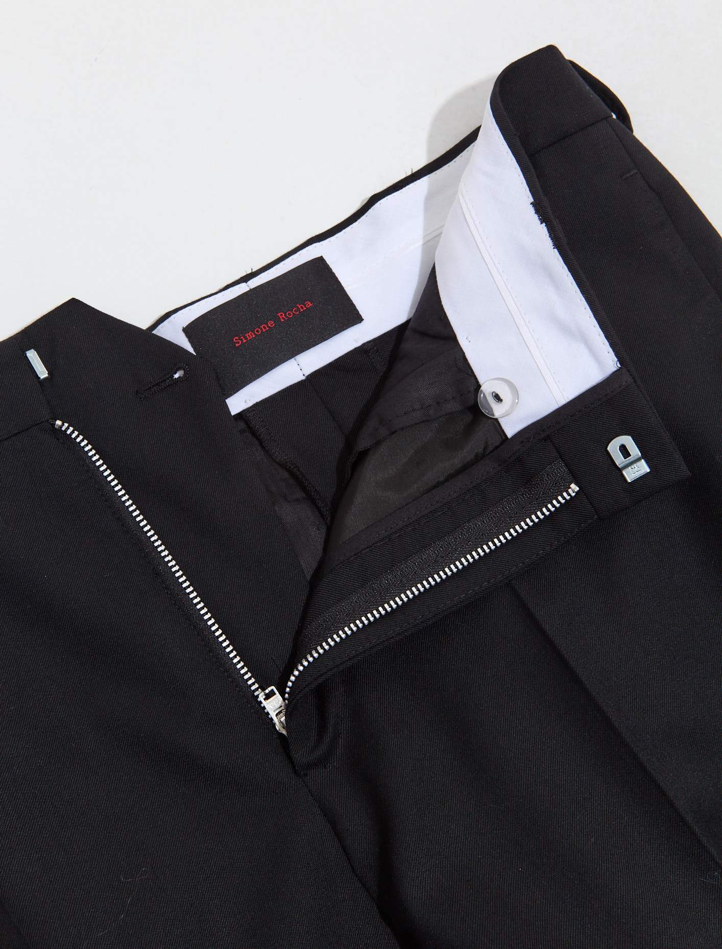 Straight Leg Trousers in Black