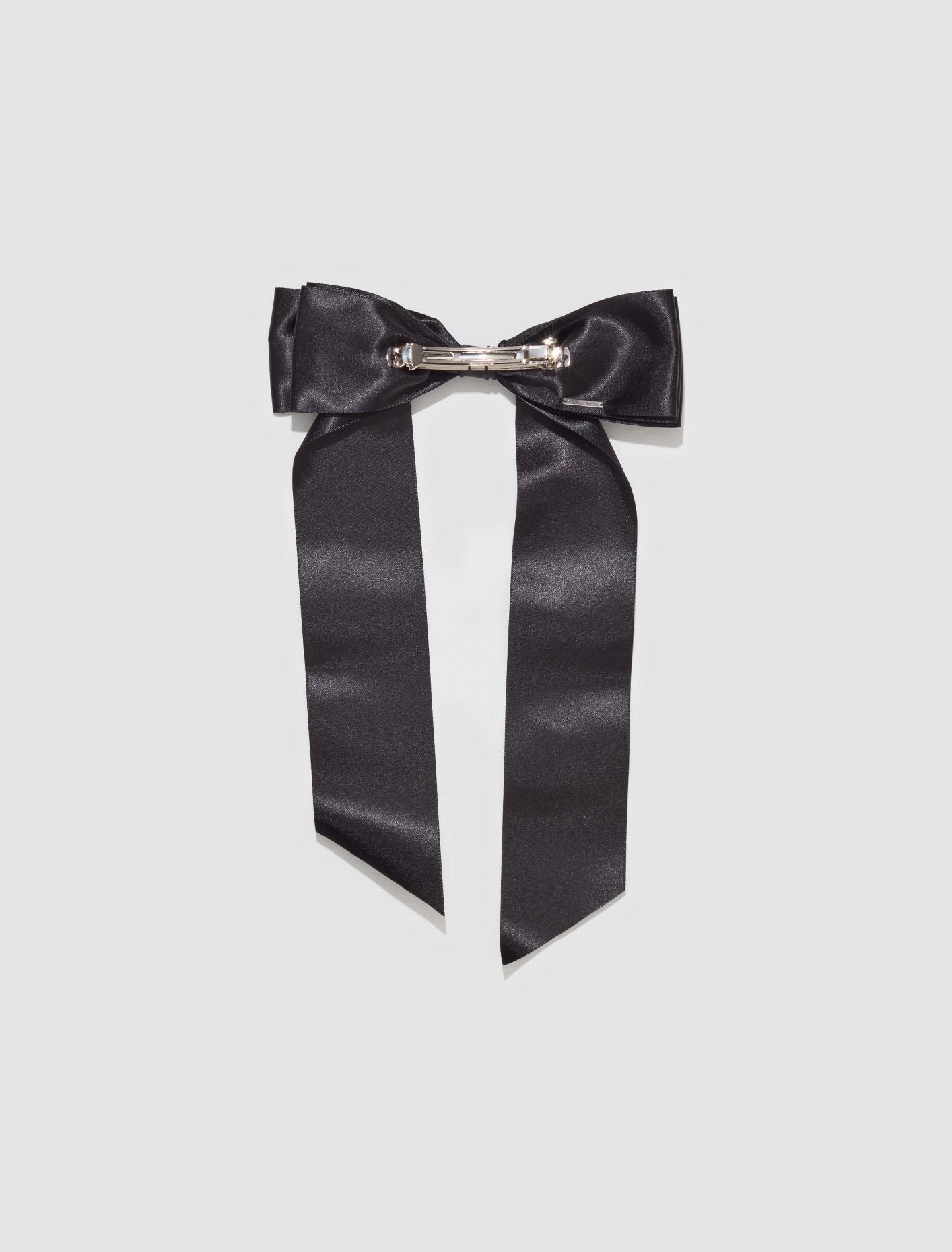 Embellished Bow Hairclip in Black