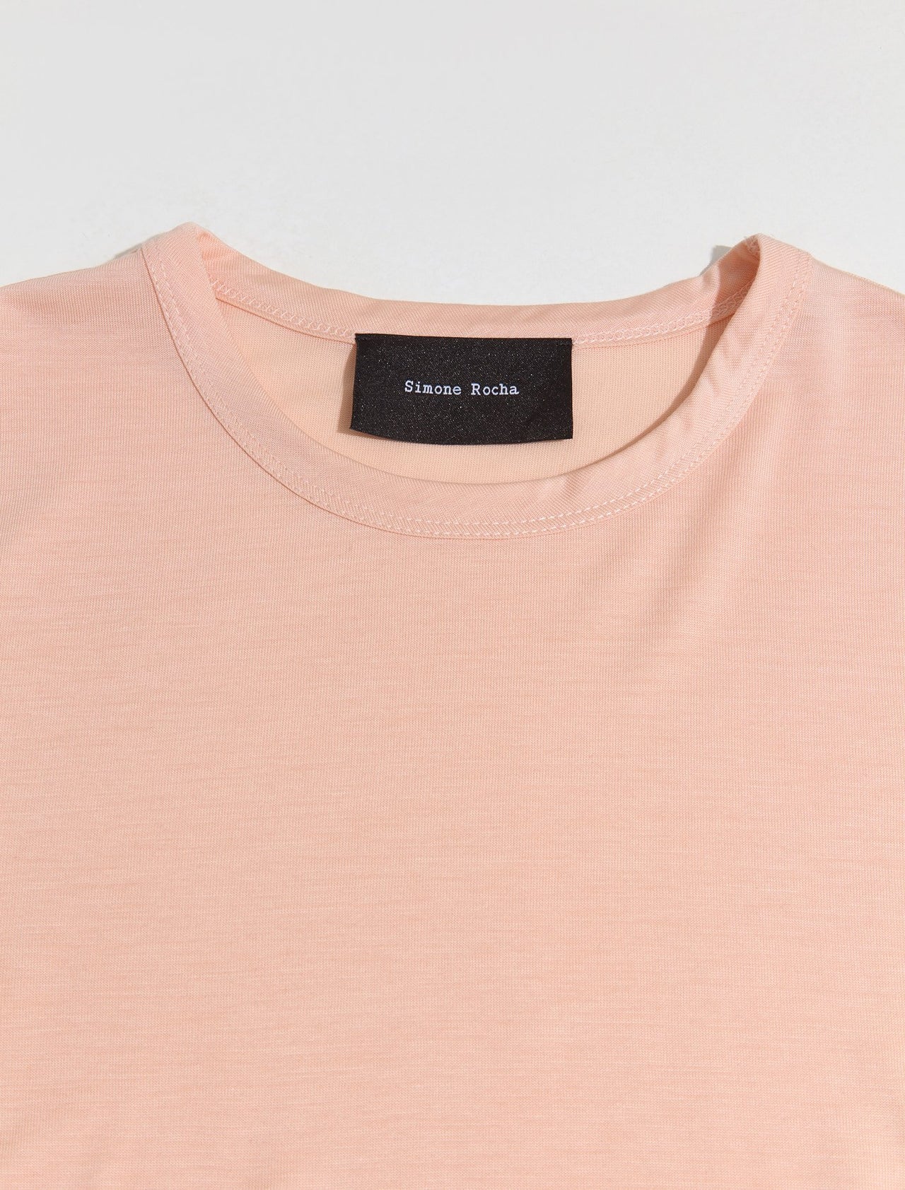 Easy T-Shirt with Bow Tails in Pale Rose