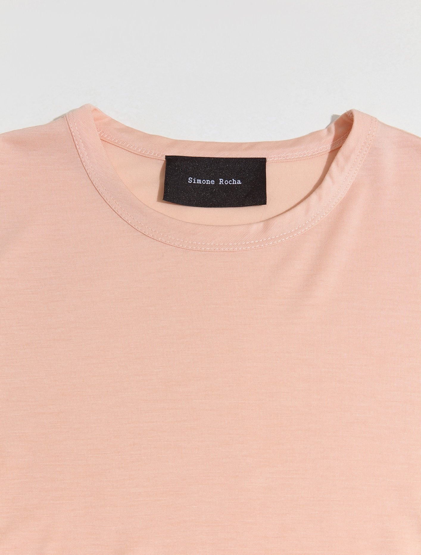 Easy T-Shirt with Bow Tails in Pale Rose