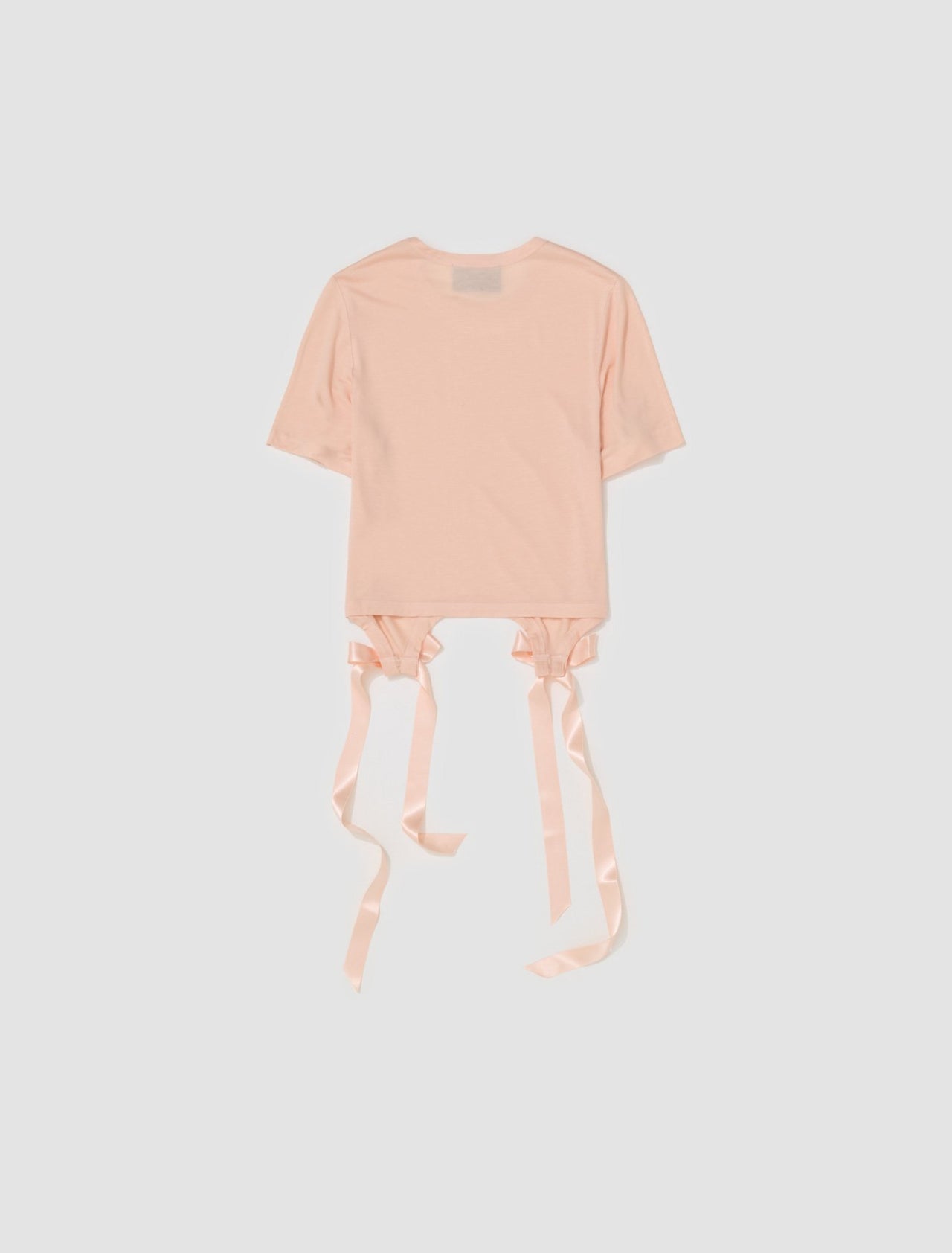 Easy T-Shirt with Bow Tails in Pale Rose