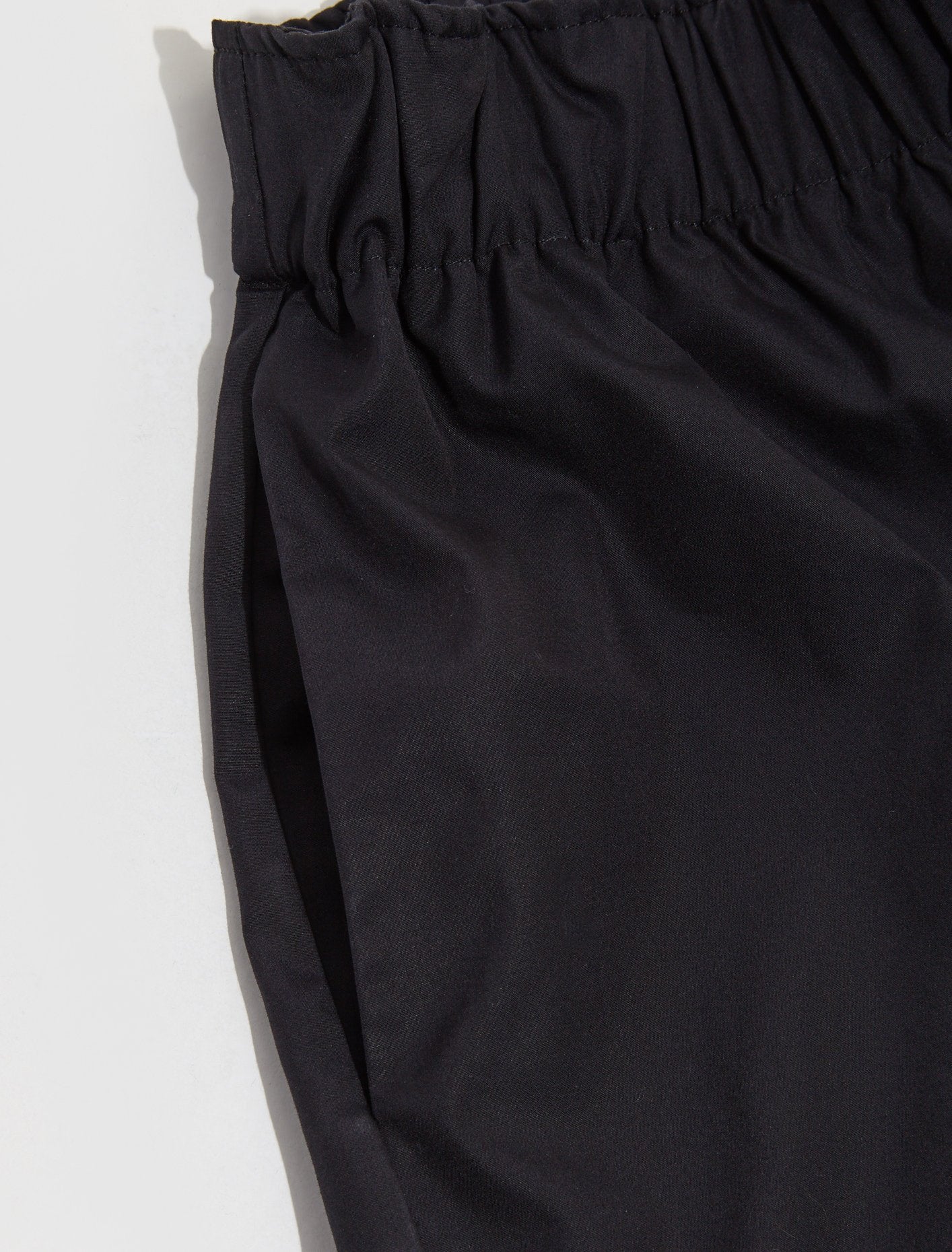 Easy Drawstring Shorts with Trim in Black