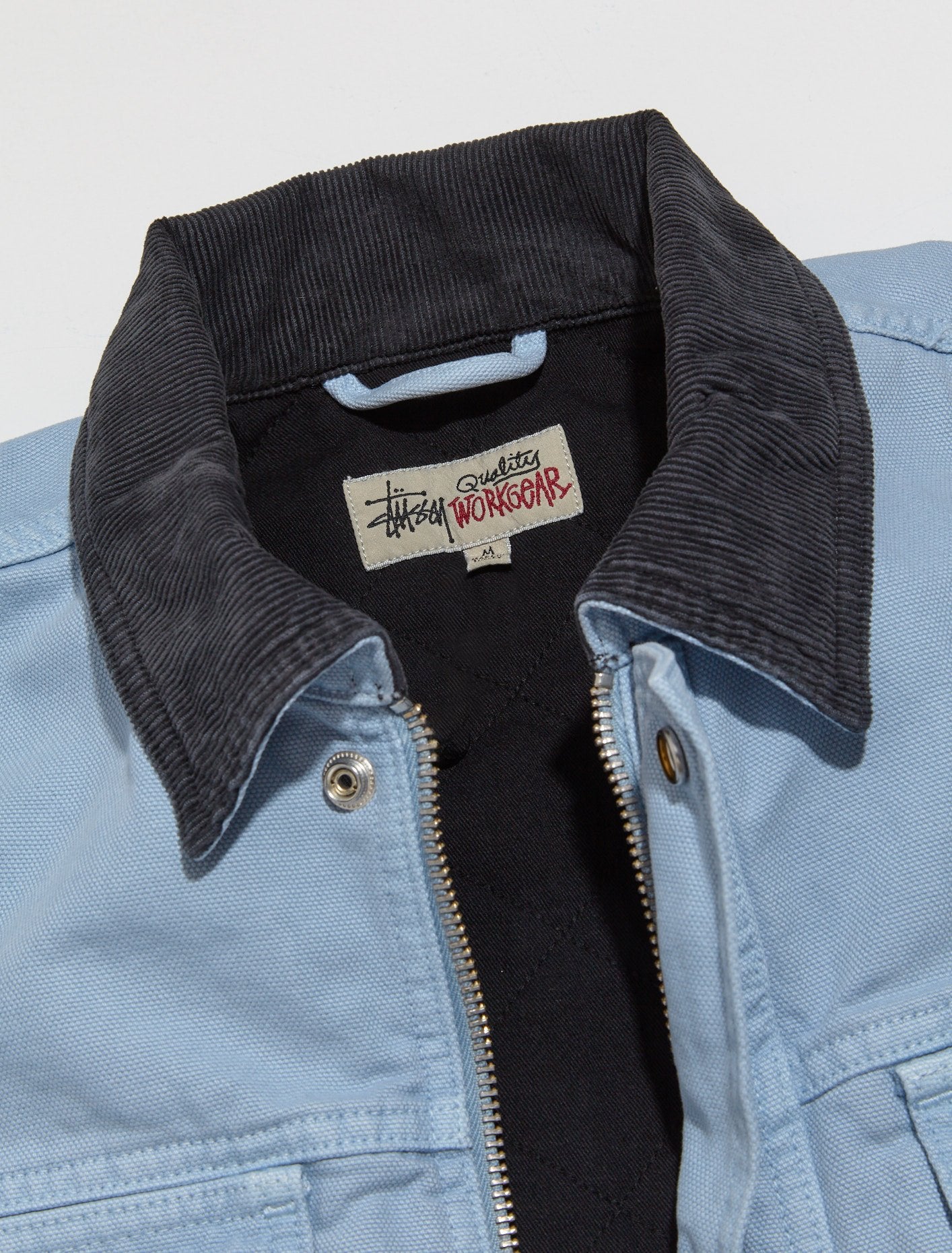 Washed Canvas Shop Jacket in Light Blue