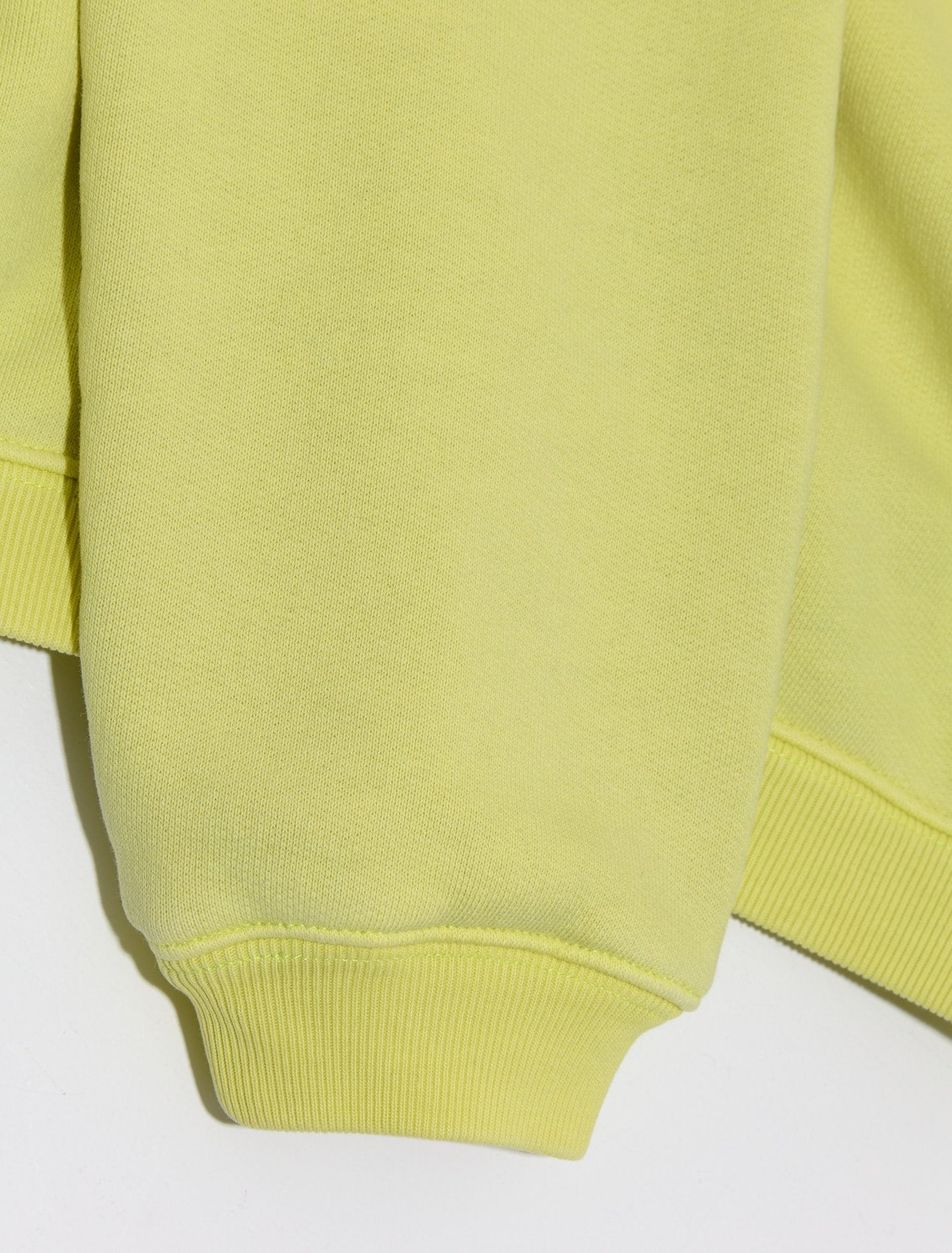 Fleece Zip Mock Neck Sweater in Lime