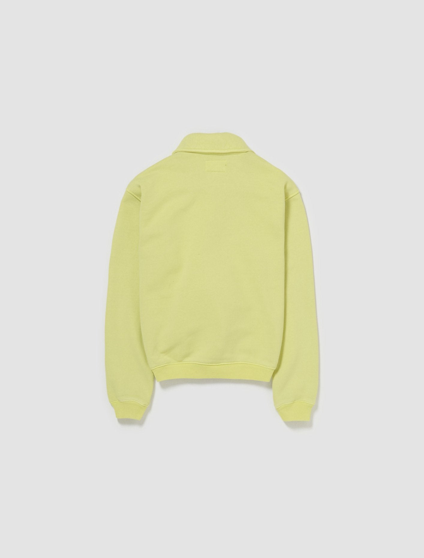 Fleece Zip Mock Neck Sweater in Lime