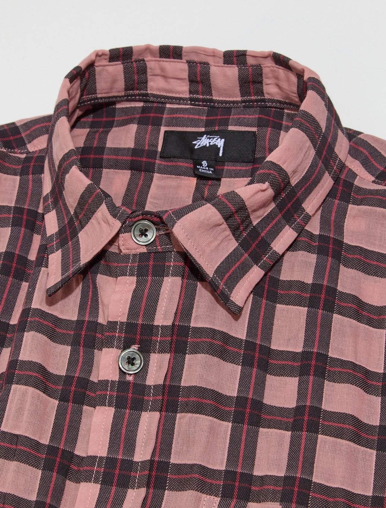 Sonoma Plaid Long Sleeve Shirt in Pink