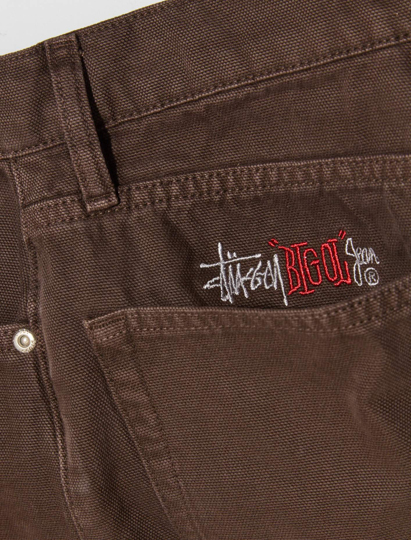 Washed Canvas Big Ol' Jeans in Brown