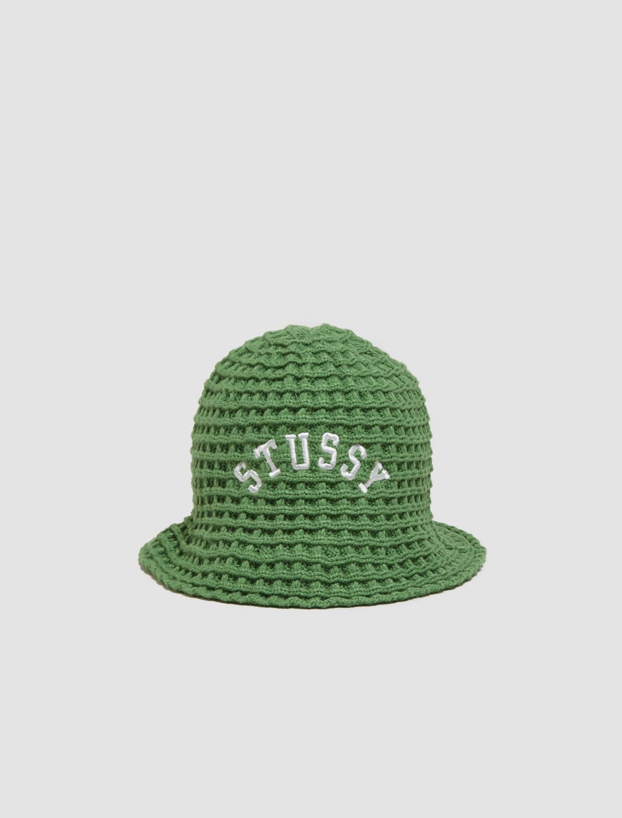 Waffle Knit Bucket Hat in Green