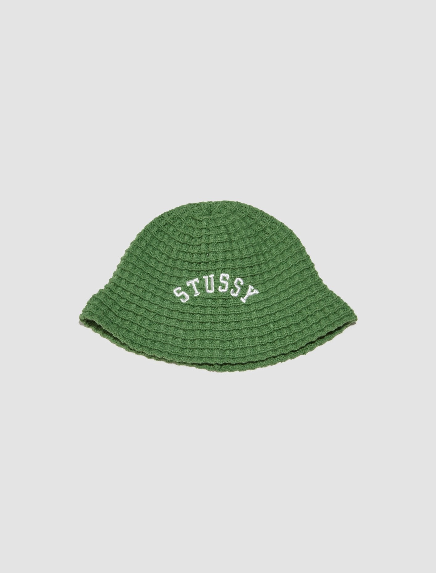 Waffle Knit Bucket Hat in Green