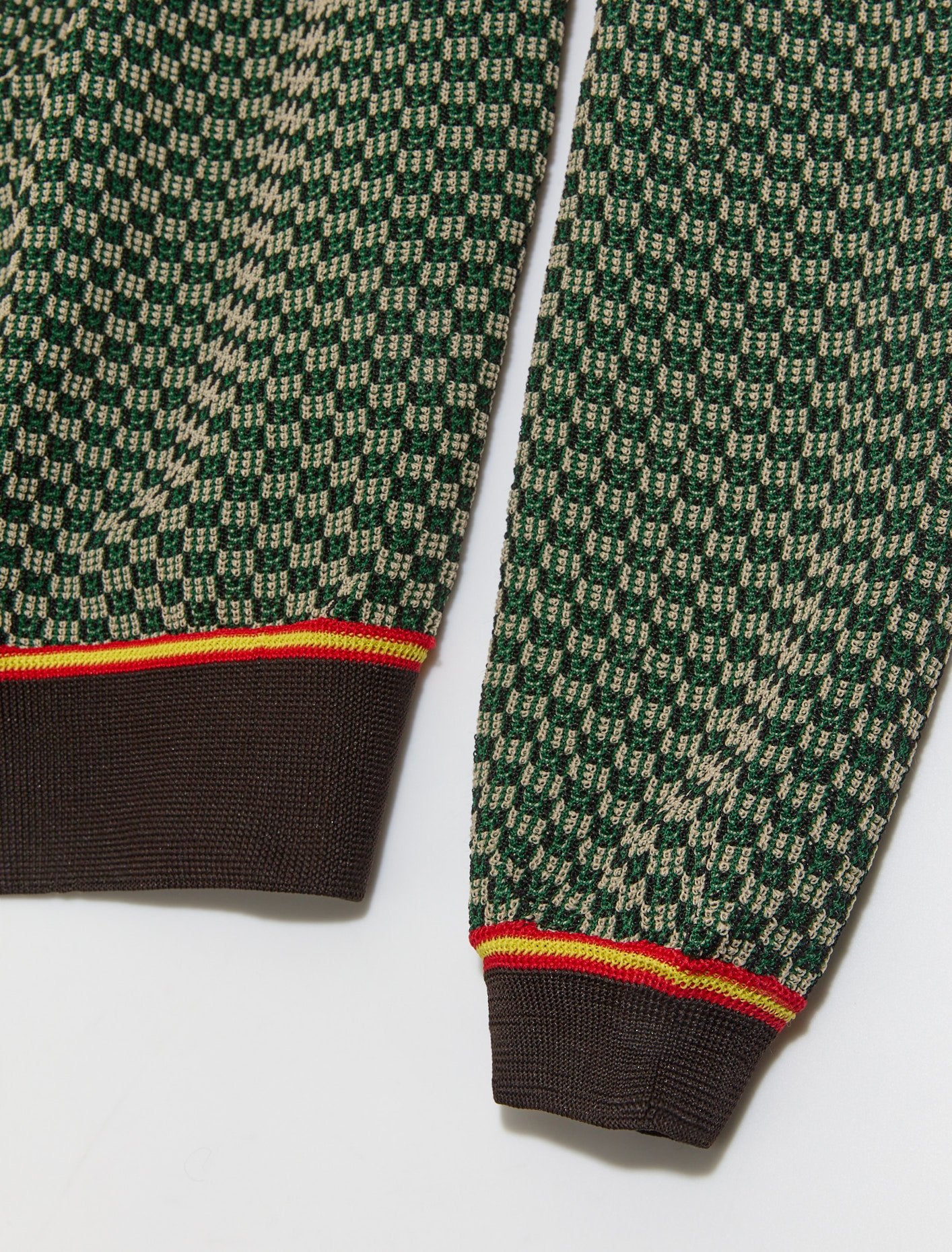 Valley Knit Polo in Green & Brown