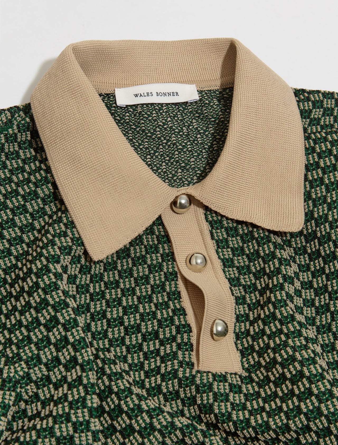 Valley Knit Polo in Green & Brown