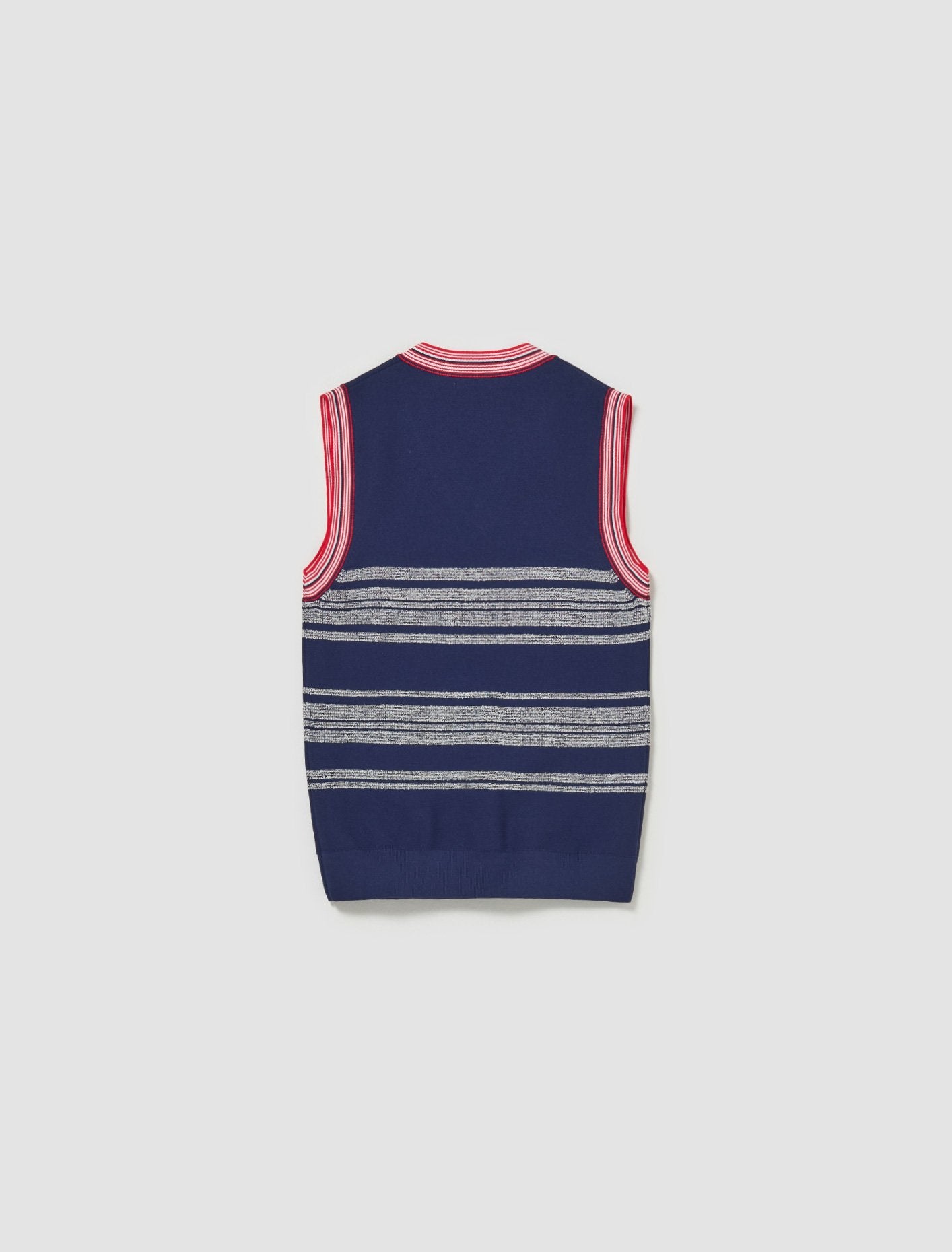 Shade Vest in Navy, Red & White