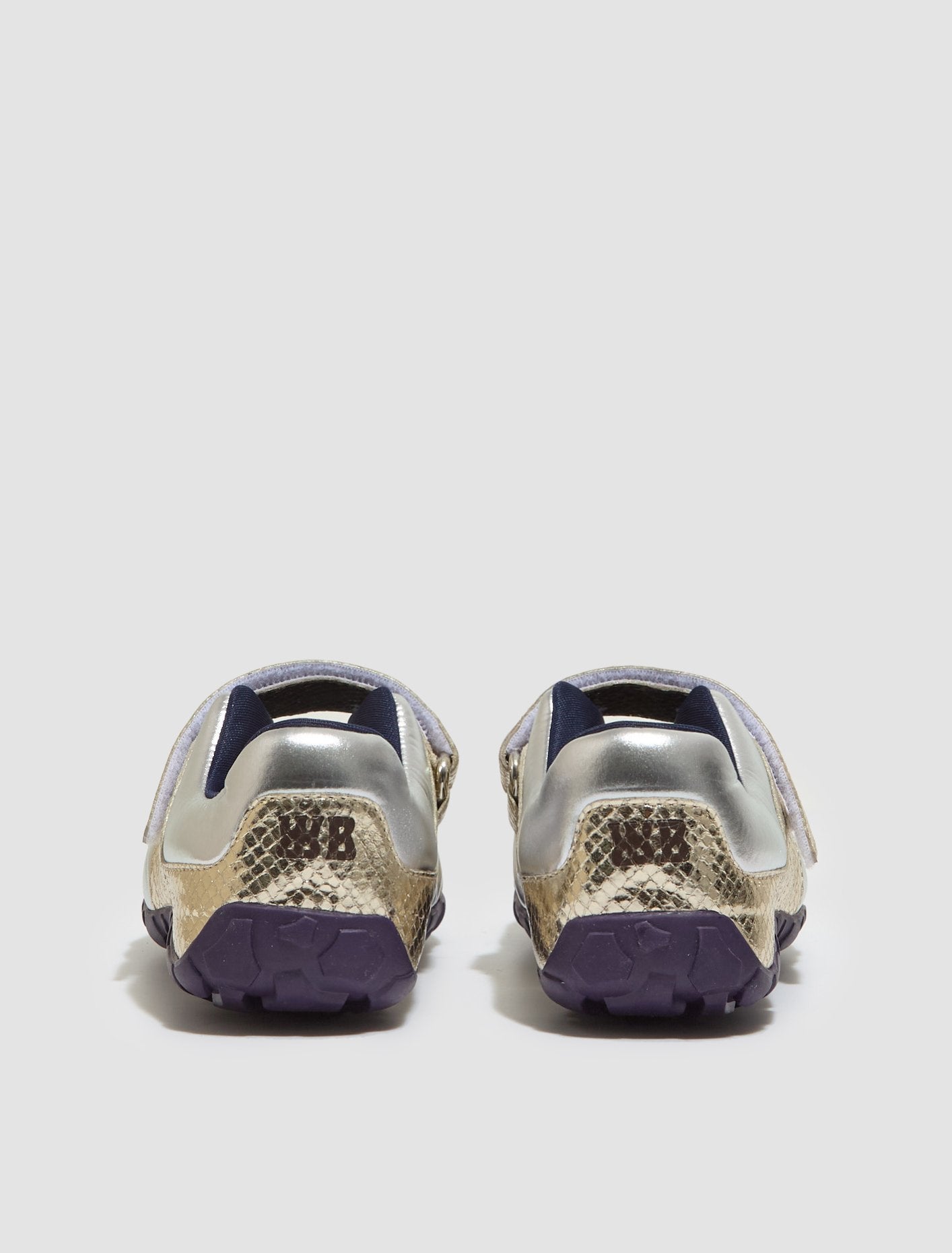 Men's Snake Print Low-Top Sneaker in Gold