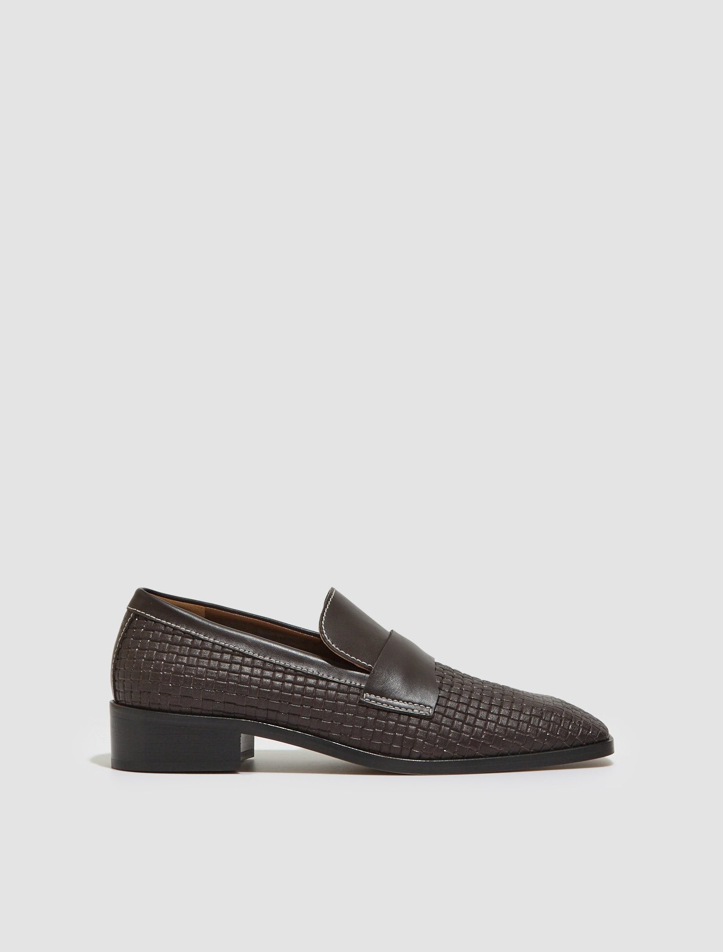 Braid Print Loafer in Dark Brown