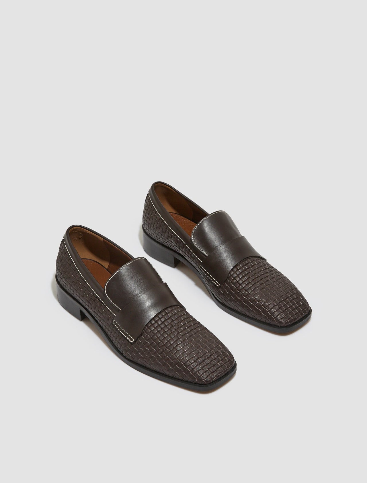 Braid Print Loafer in Dark Brown