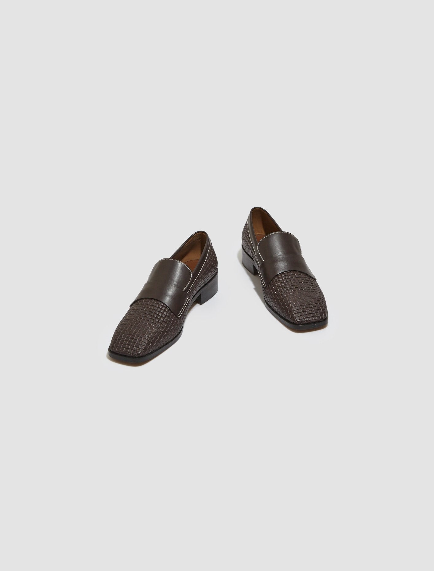 Braid Print Loafer in Dark Brown