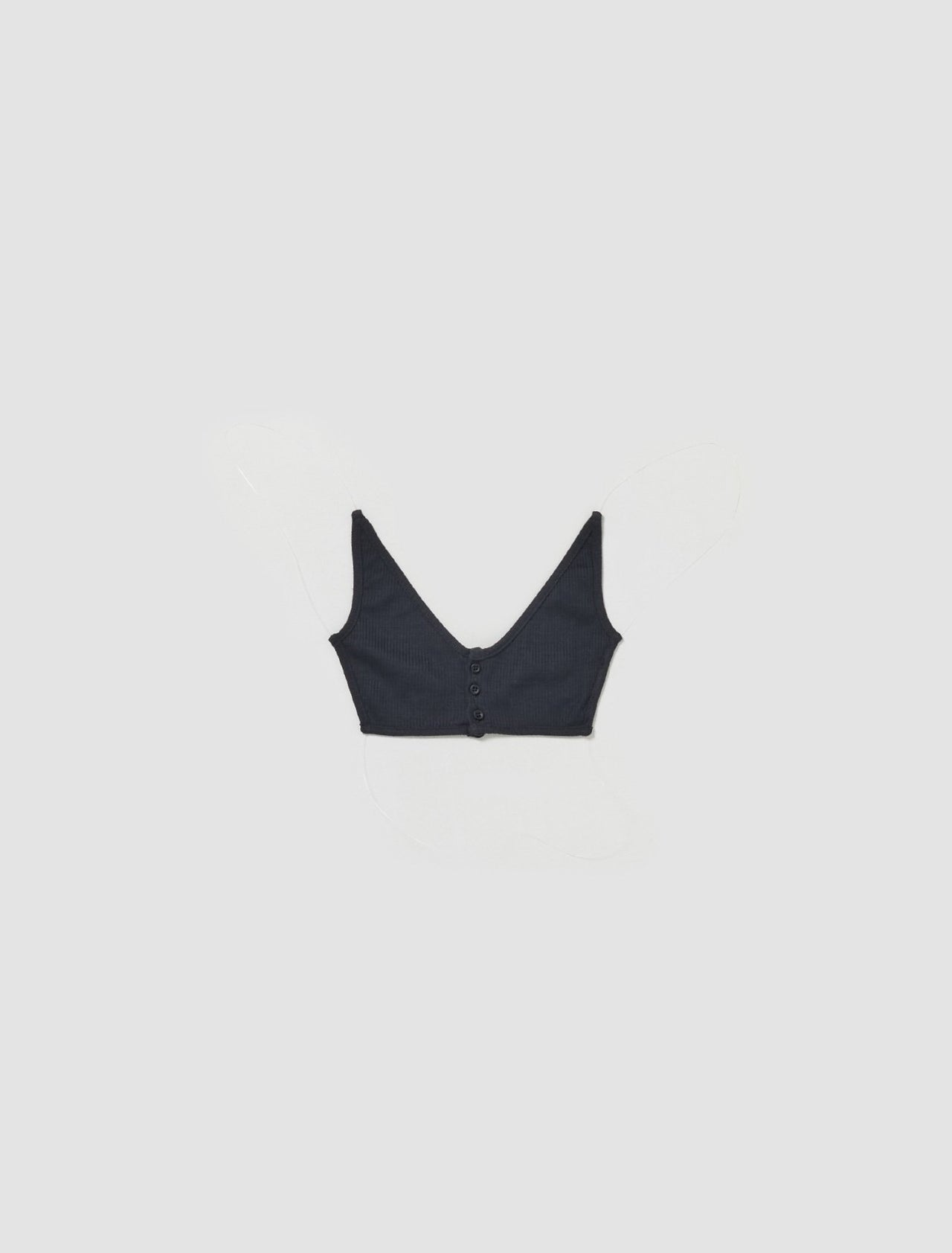 Invisible Strap Bralette in Vintage Black