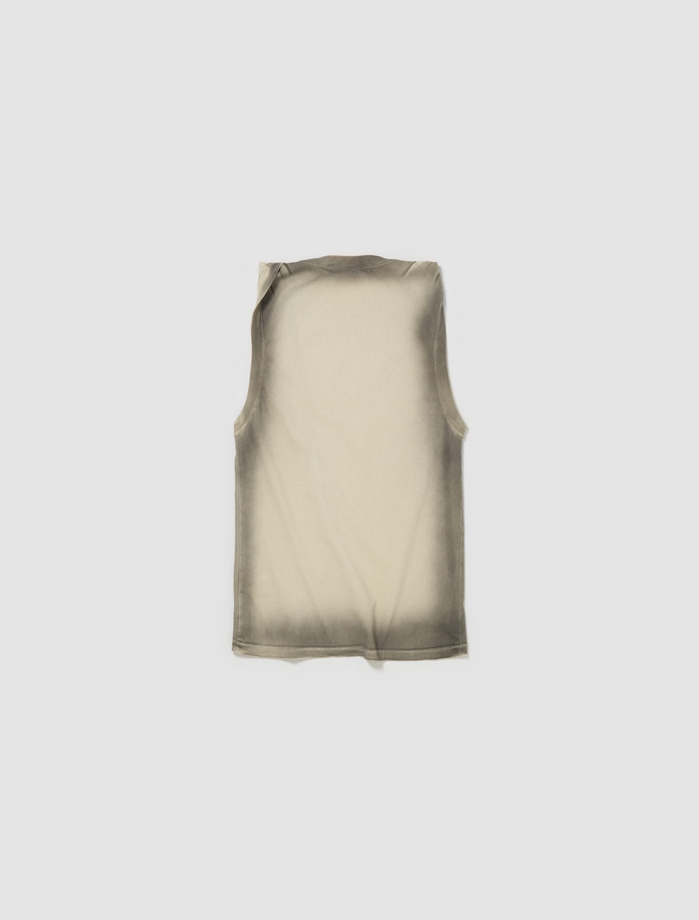 Twisted Shoulder Tank Top in Beige Spray