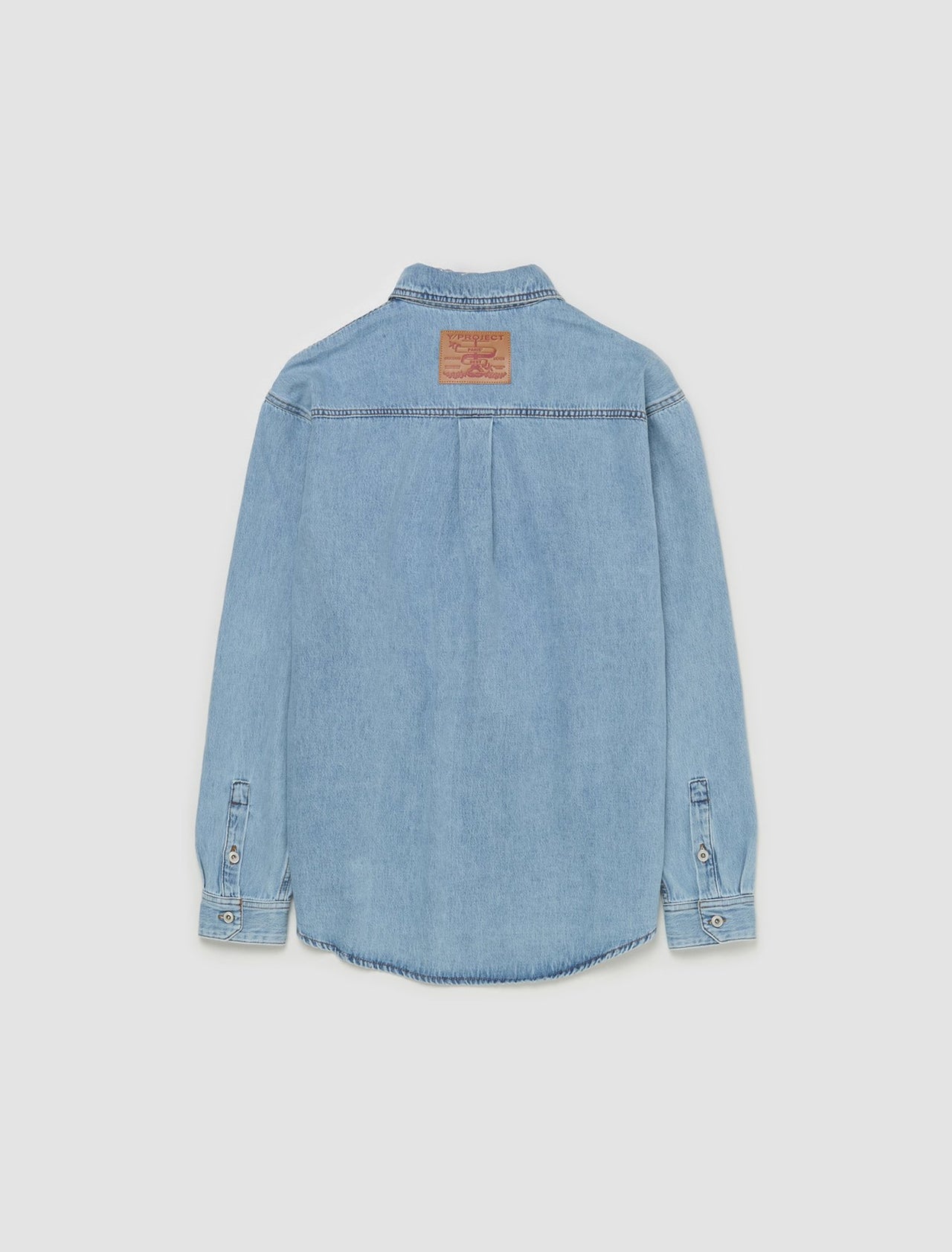 Hook and Eye Denim Shirt in Ice Blue