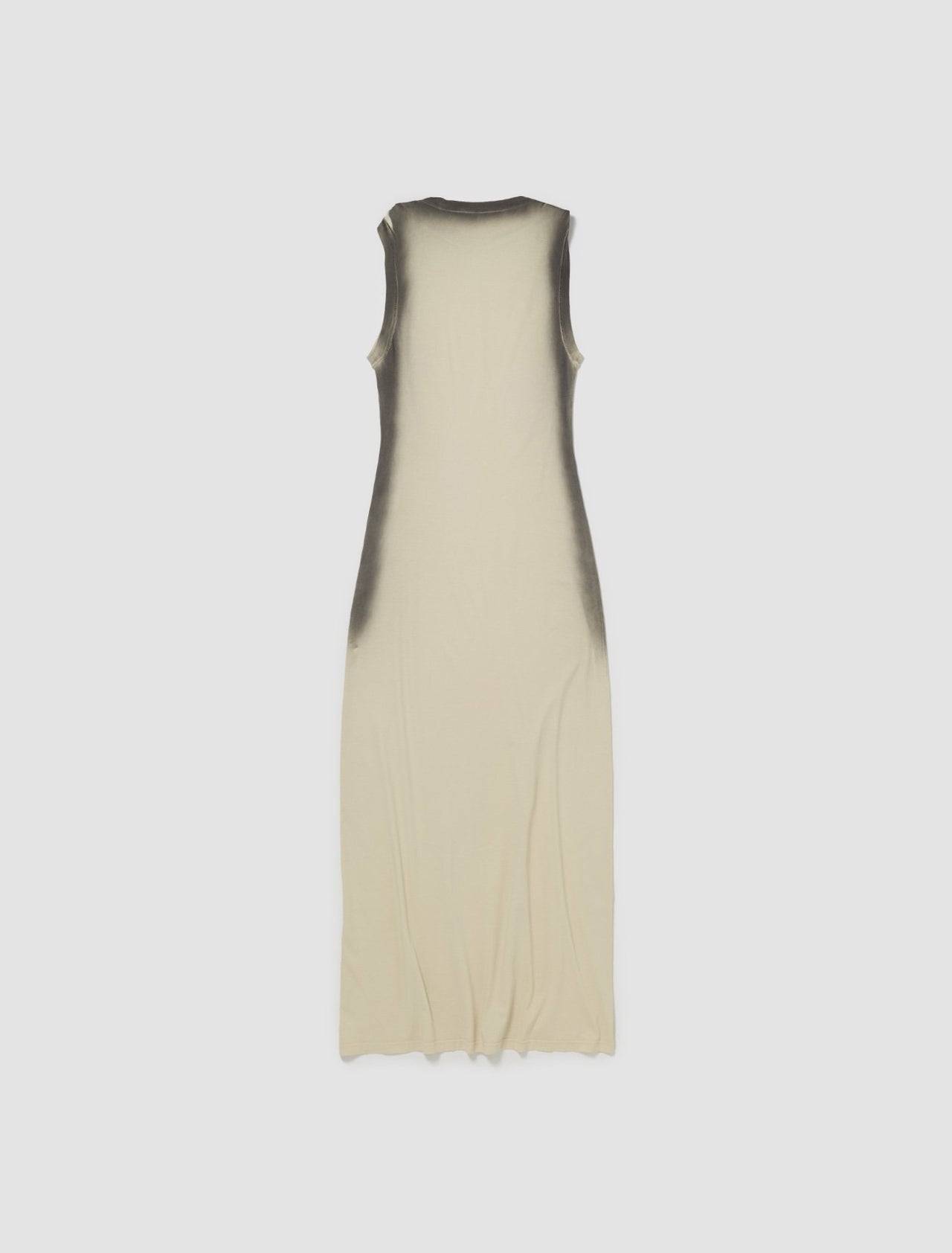 Twisted Shoulder Tank Dress in Beige Spray