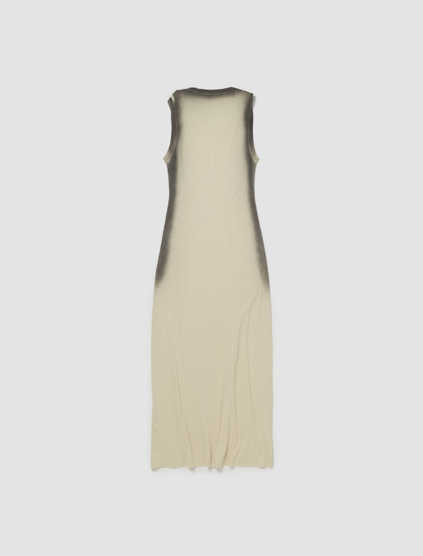 Twisted Shoulder Tank Dress in Beige Spray