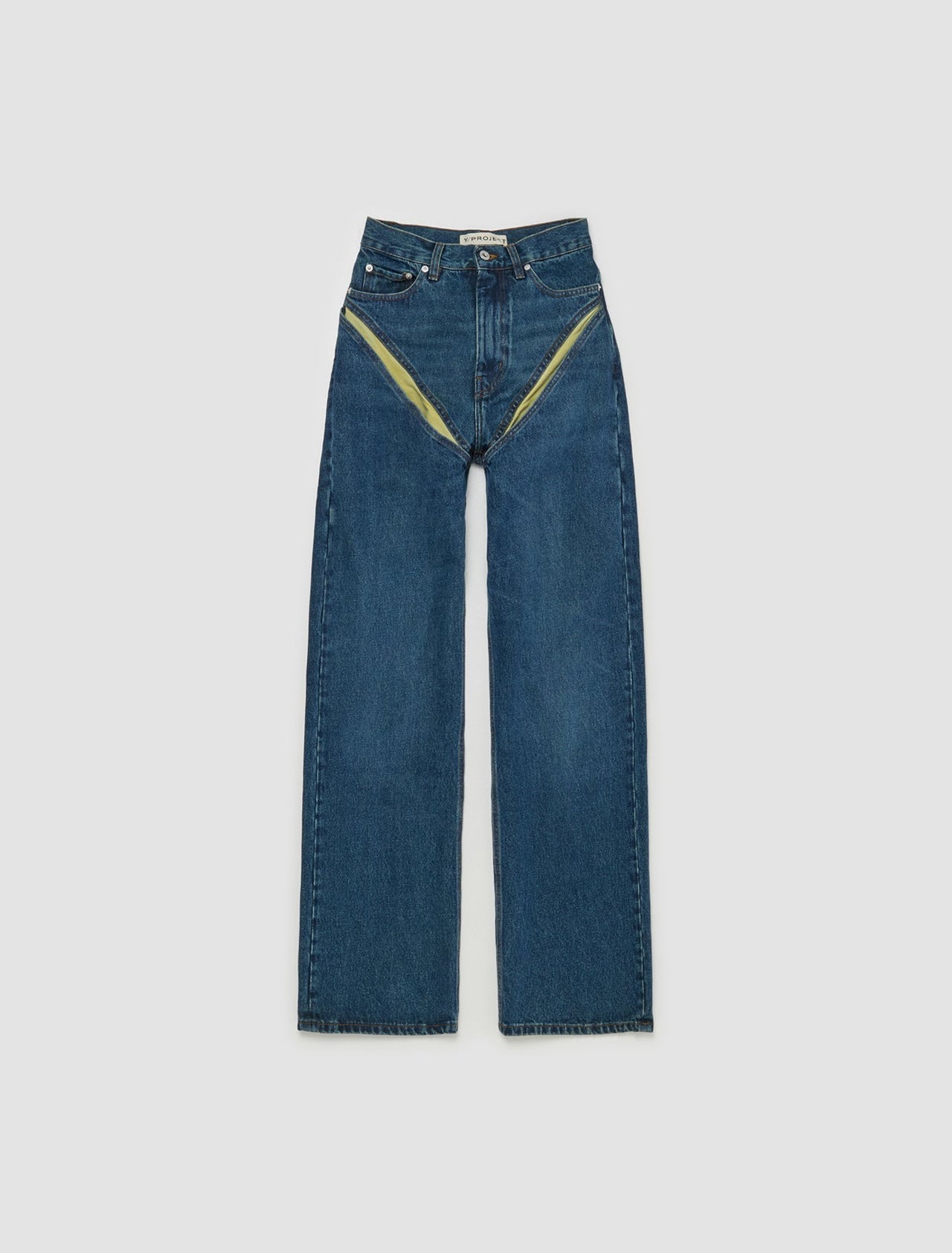 Evergreen Cut Out Jeans in Vintage Blue