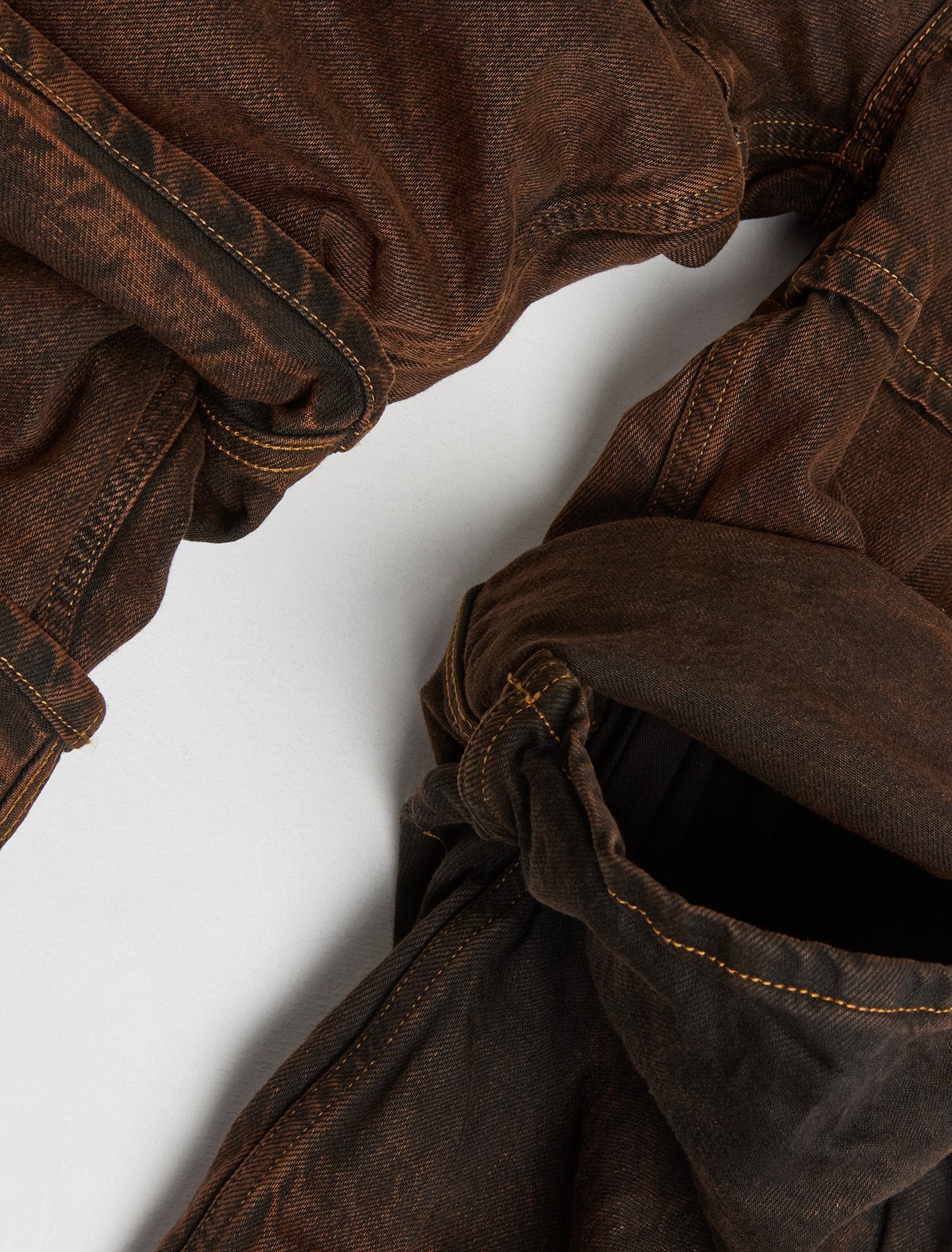 Multi Cuff Jeans in Brown