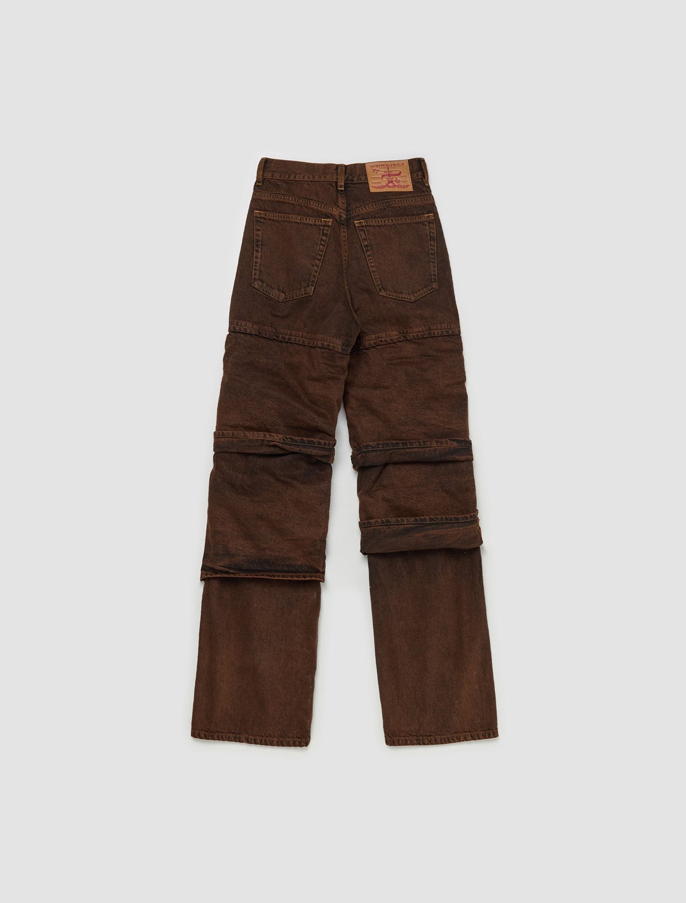 Multi Cuff Jeans in Brown