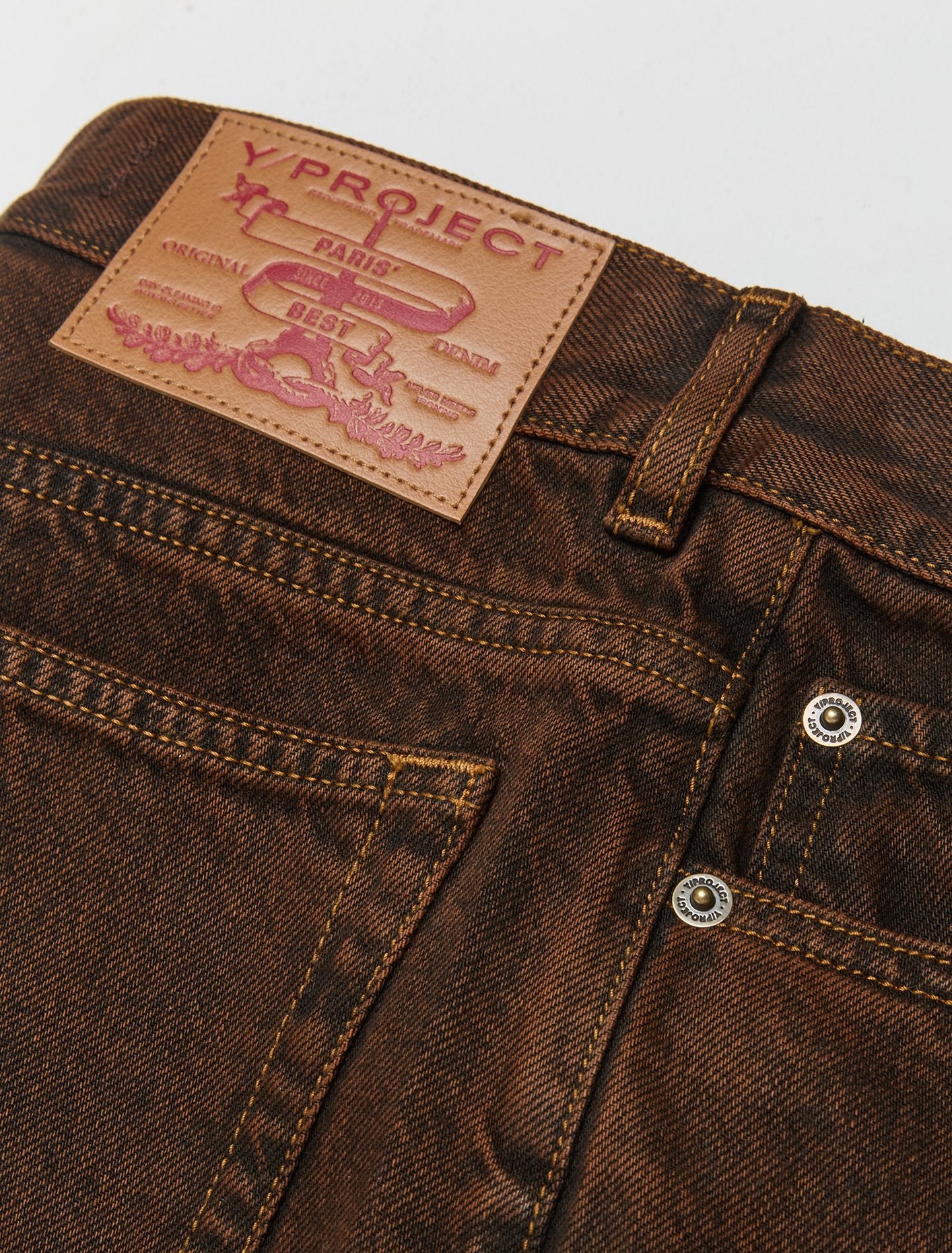 Multi Cuff Jeans in Brown