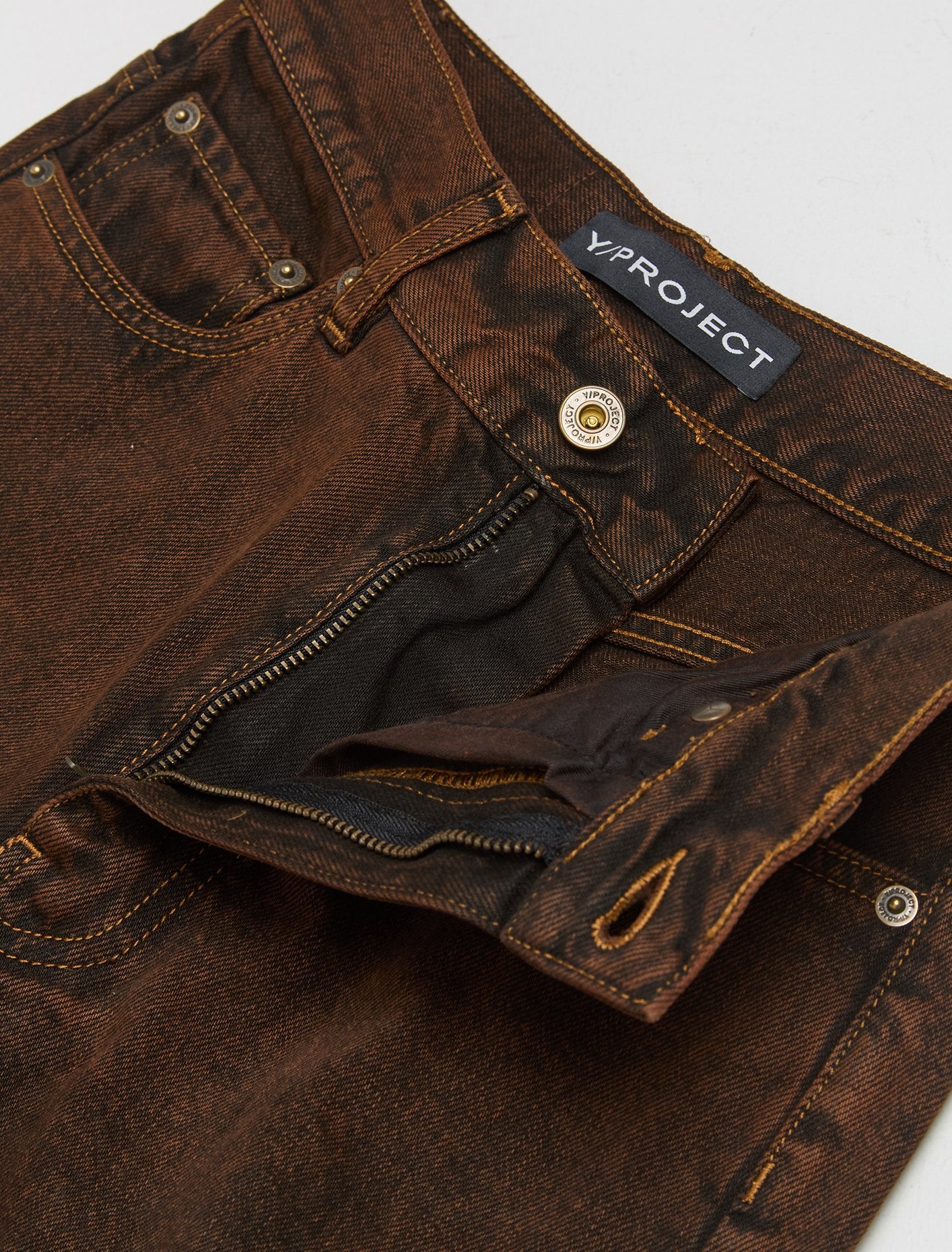 Multi Cuff Jeans in Brown