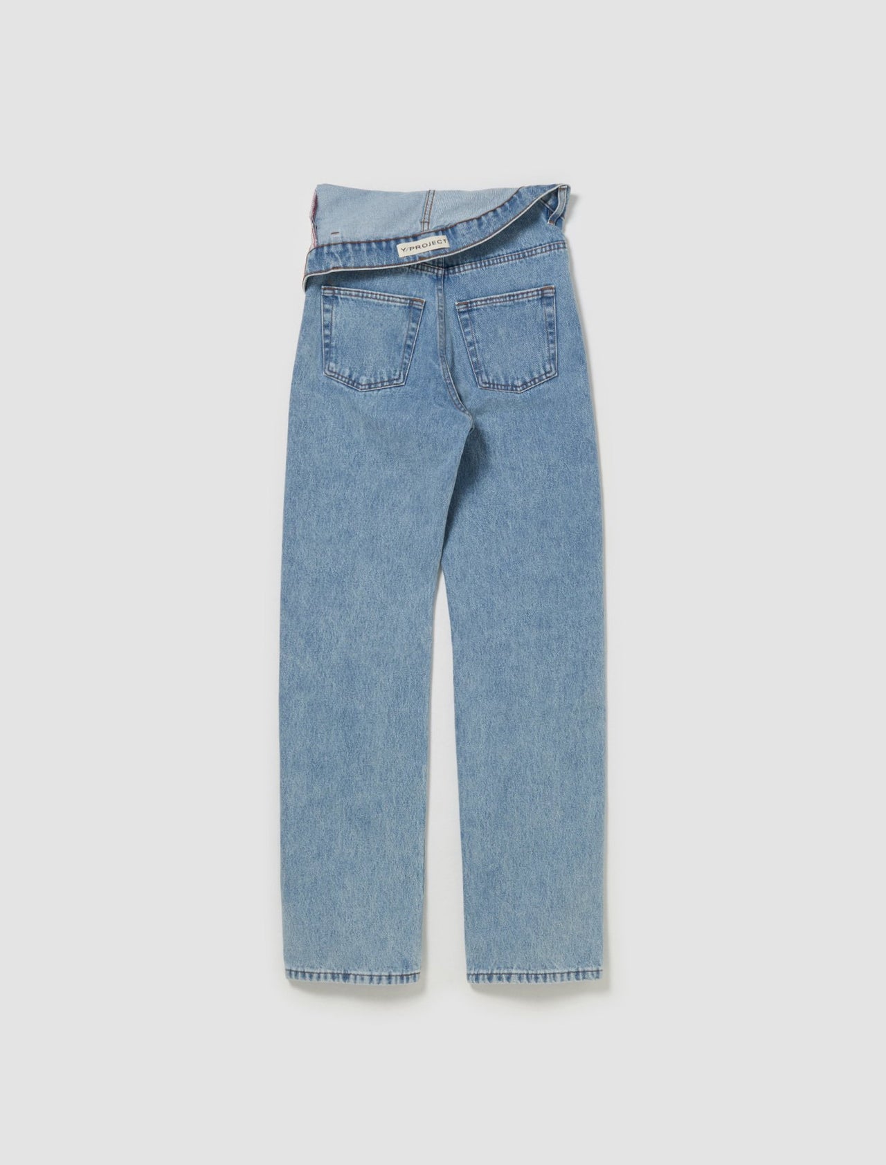 Evergreen Asymetric Waist Jeans in Ice Blue